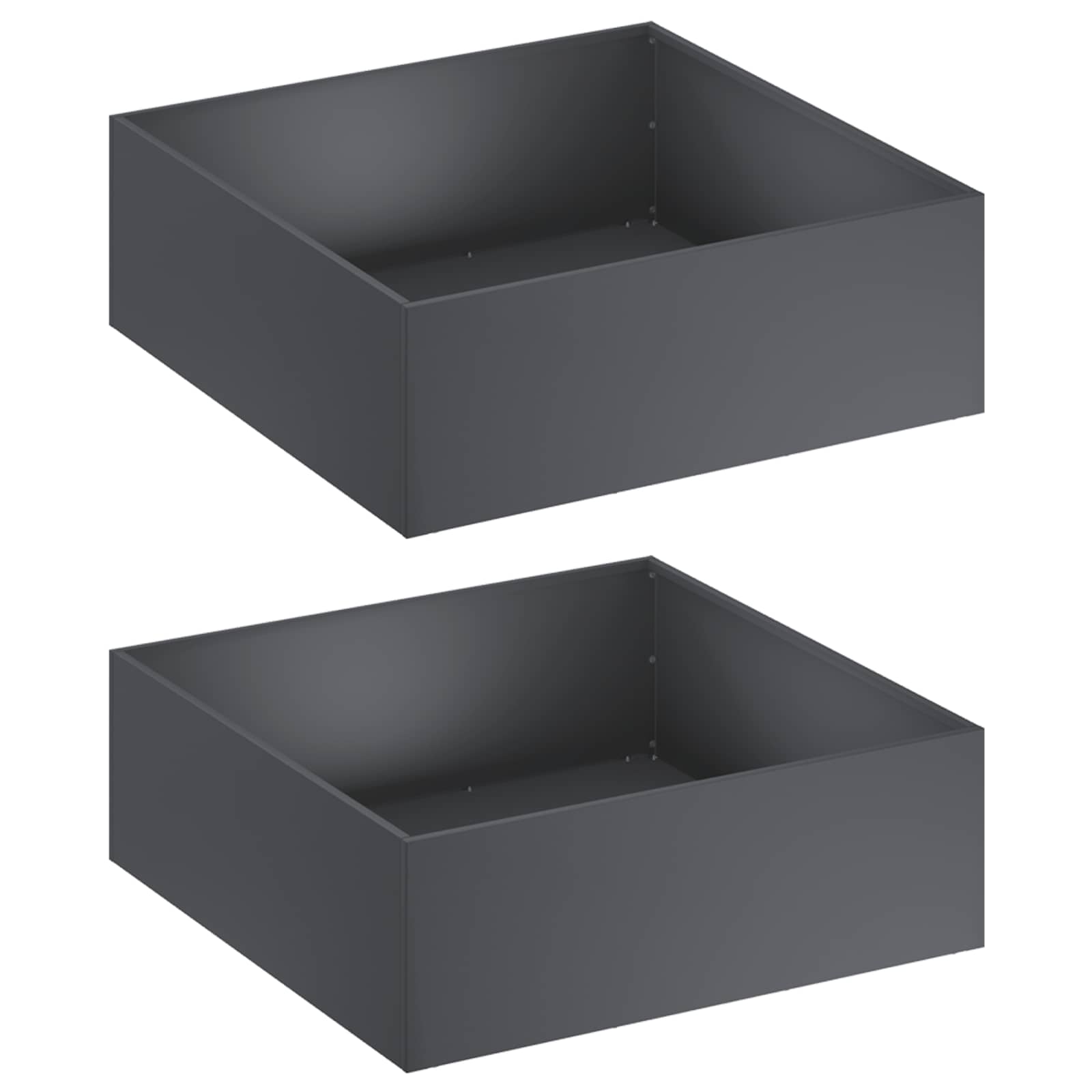 Garden Planter 2 pcs Anthracite 60 x 60 x 20 cm