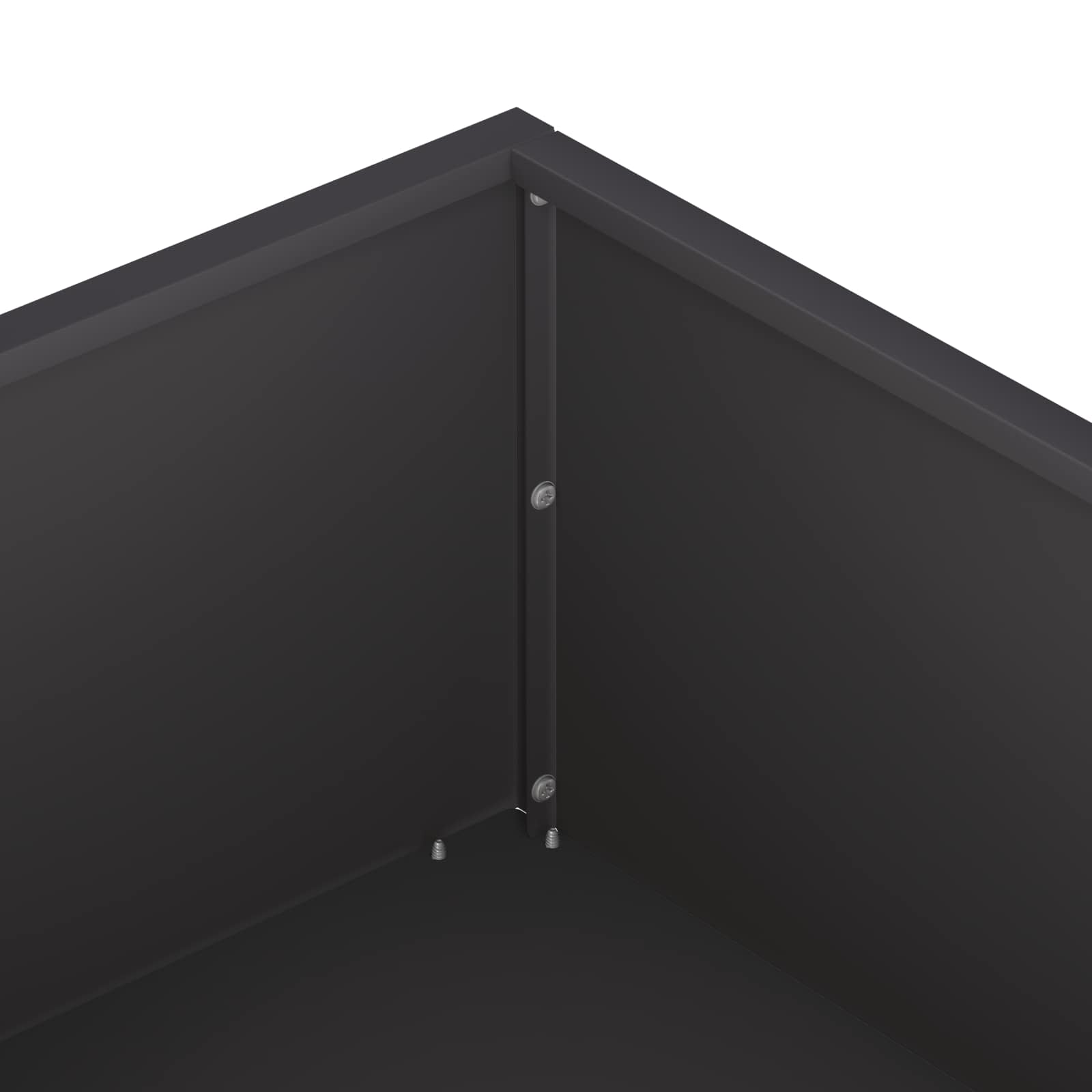 Garden Planter 2 pcs Black 80 x 80 x 20 cm Cold-rolled Steel