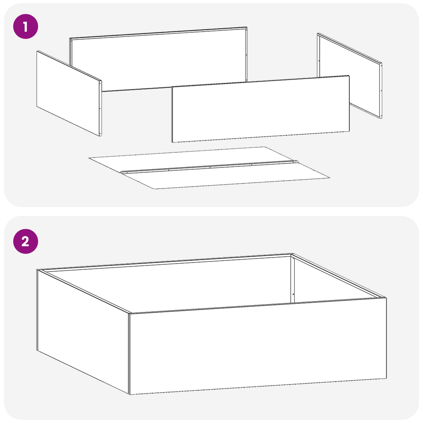Garden Planter 2 pcs Anthracite 80 x 80 x 20 cm