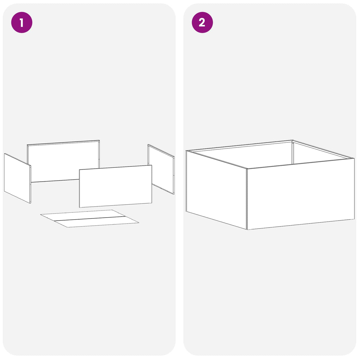 Garden Planter 2 pcs Anthracite 40 x 40 x 30 cm
