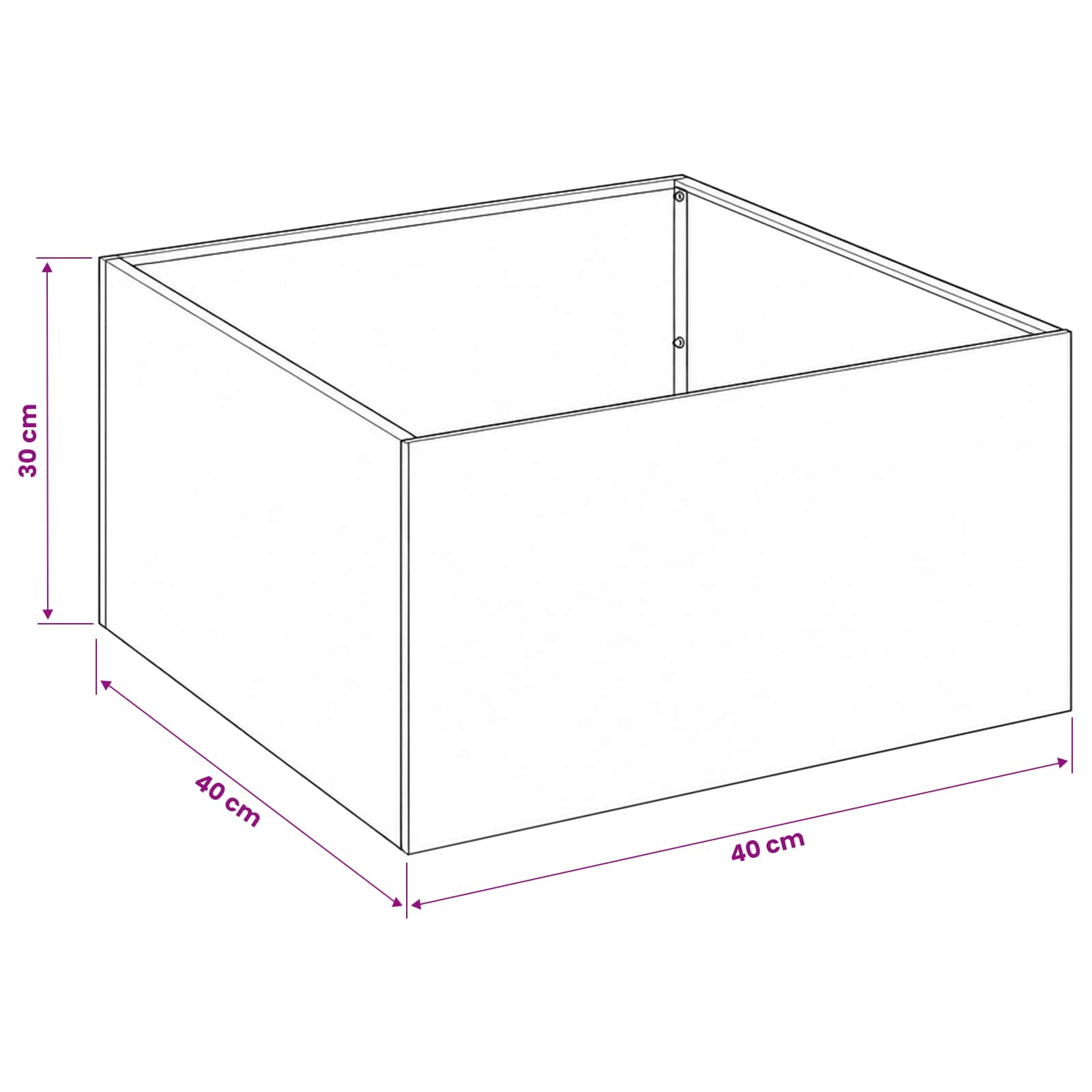 Garden Planter 2 pcs Anthracite 40 x 40 x 30 cm