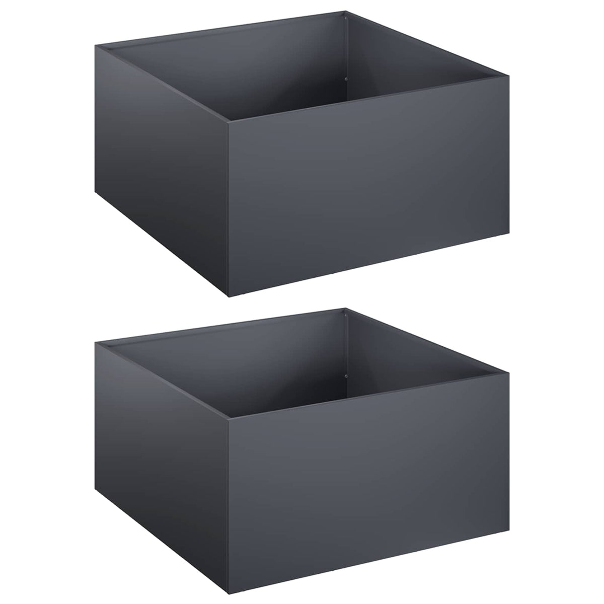 Garden Planter 2 pcs Anthracite 60 x 60 x 30 cm