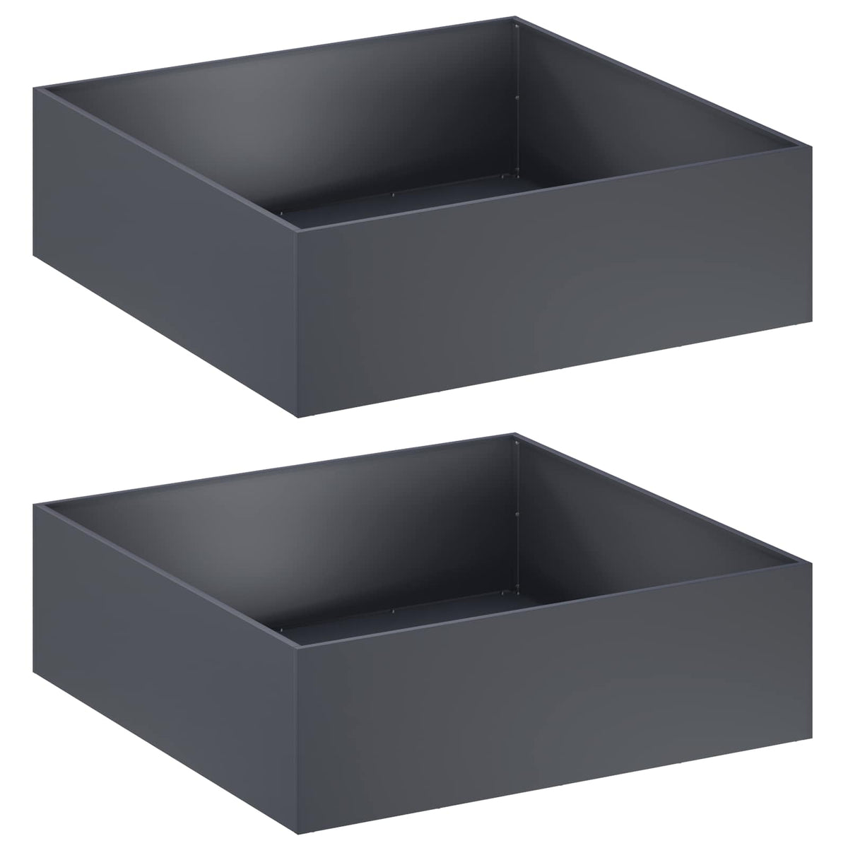 Garden Planter 2 pcs Anthracite 100 x 100 x 30 cm