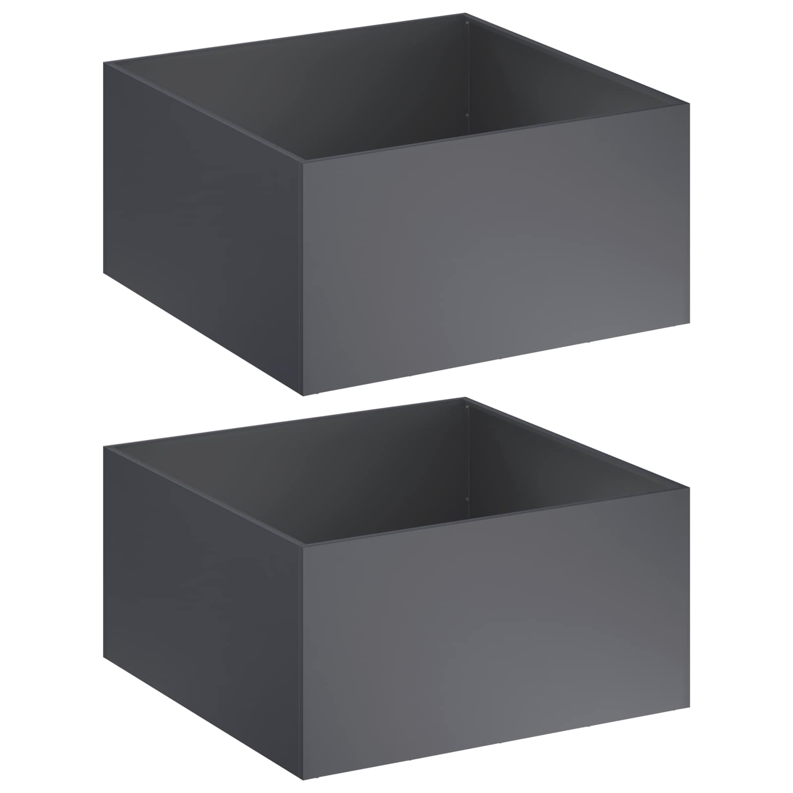 Garden Planter 2 pcs Anthracite 60 x 60 x 40 cm