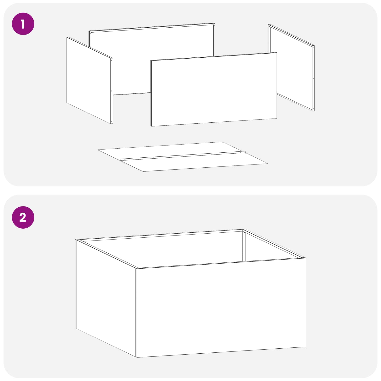 Garden Planter 2 pcs Black 80 x 80 x 40 cm Cold-rolled Steel