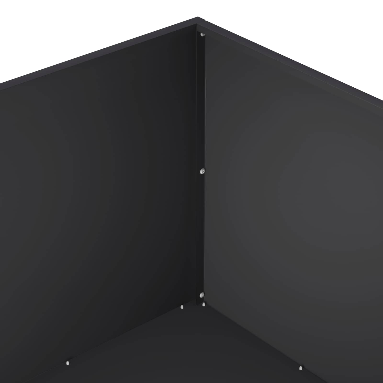 Garden Planter 2 pcs Black 100 x 100 x 40 cm Cold-rolled Steel