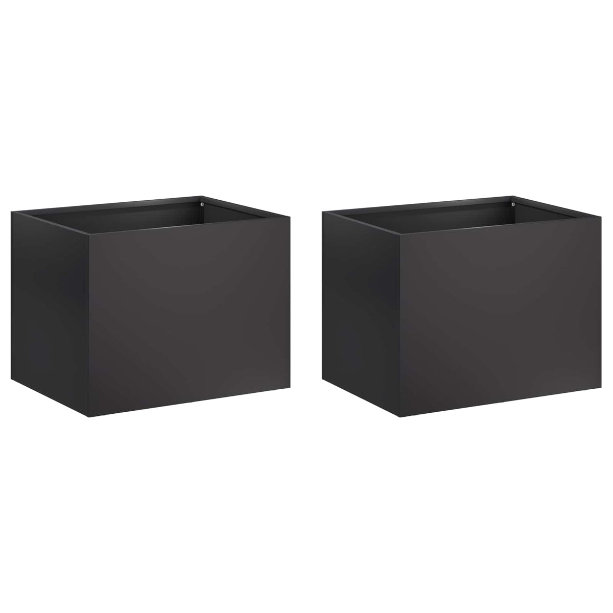 Garden Planter 2 pcs Black 40 x 30 x 30 cm Cold-rolled Steel