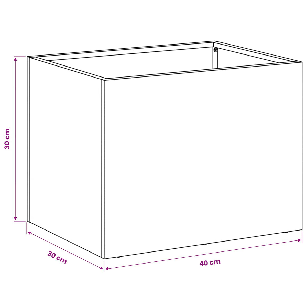 Garden Planter 2 pcs Anthracite 40 x 30 x 30 cm