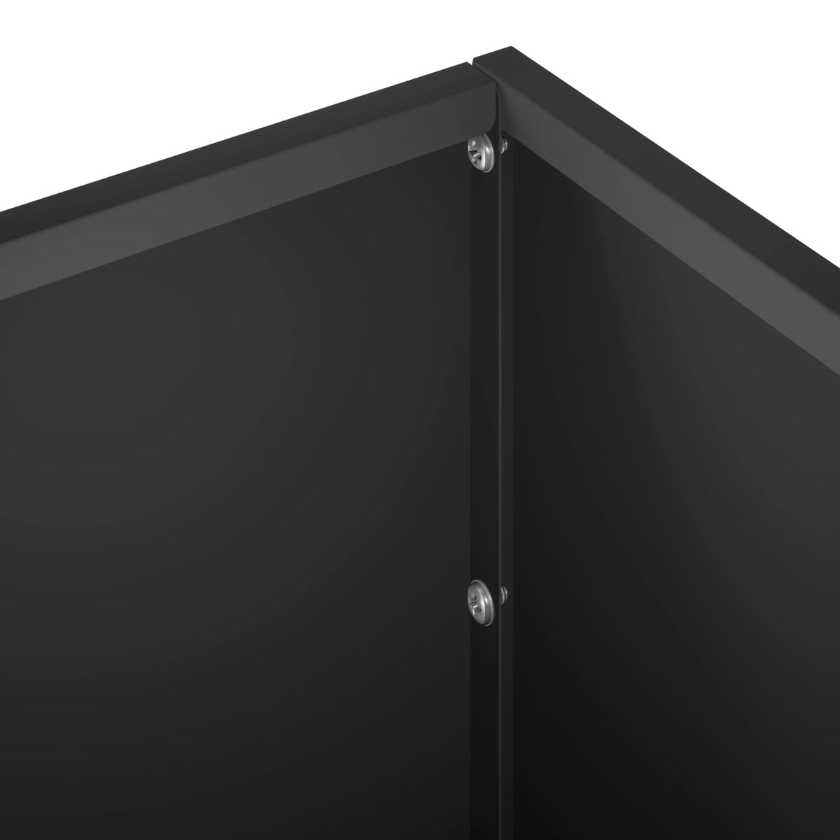 Garden Planter 2 pcs Black 100 x 30 x 30 cm Cold-rolled Steel