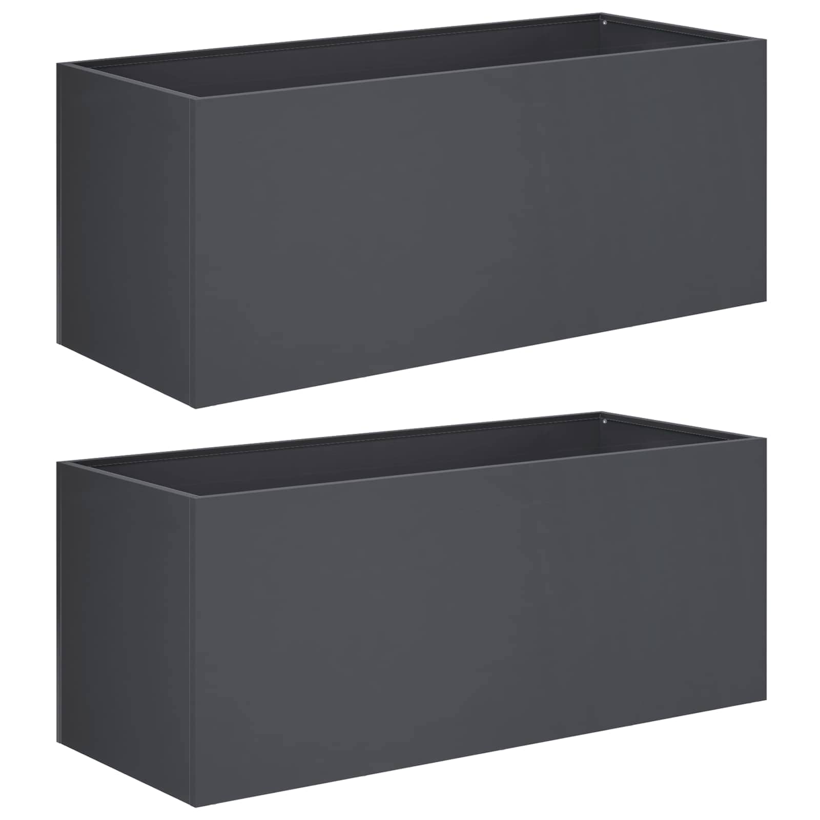 Garden Planter 2 pcs Anthracite 80 x 40 x 40 cm