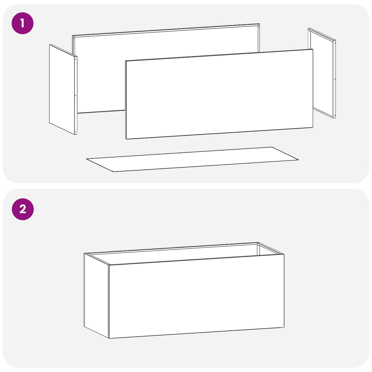 Garden Planter 2 pcs Black 100 x 40 x 40 cm Cold-rolled Steel