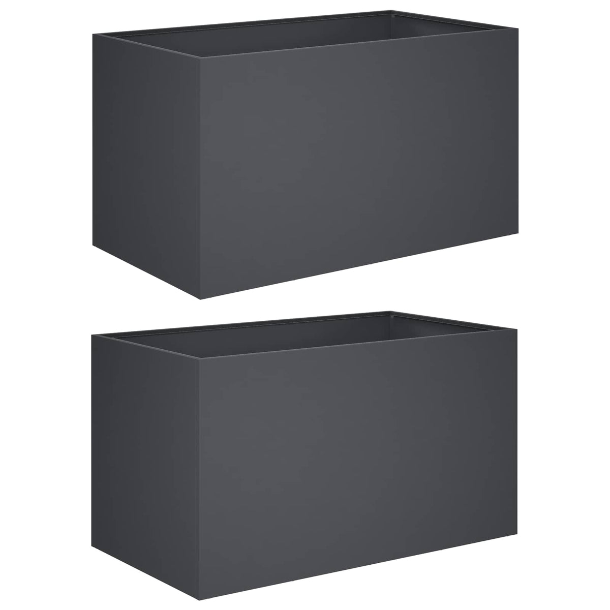 Garden Planter 2 pcs Anthracite 80 x 50 x 50 cm