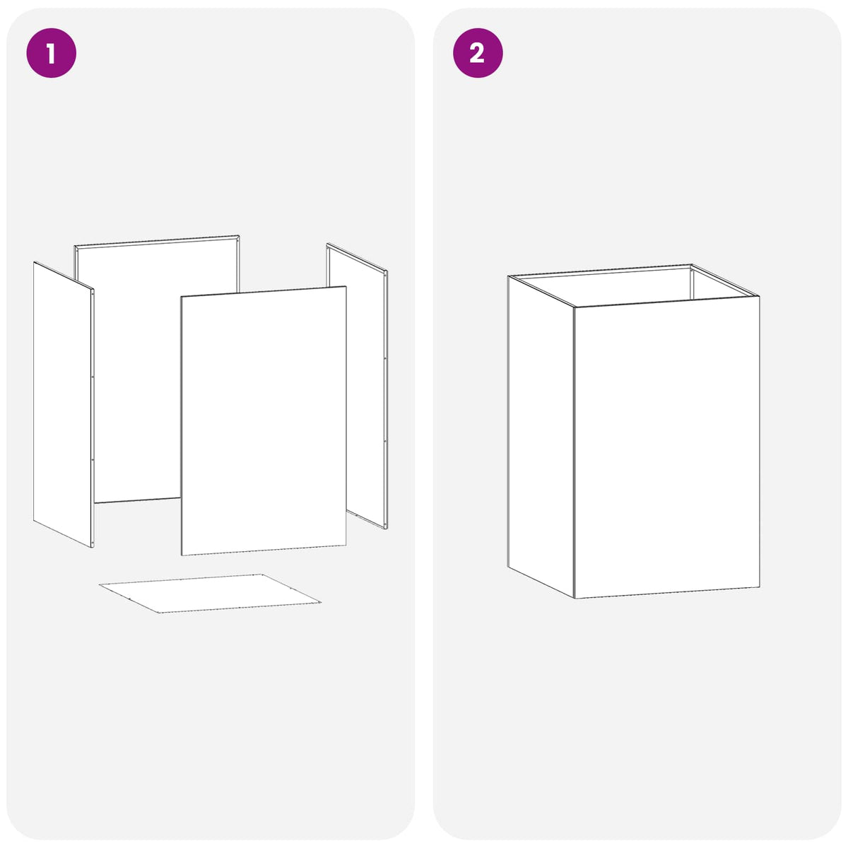 Garden Planter 2 pcs Black 50 x 50 x 75 cm Cold-rolled Steel