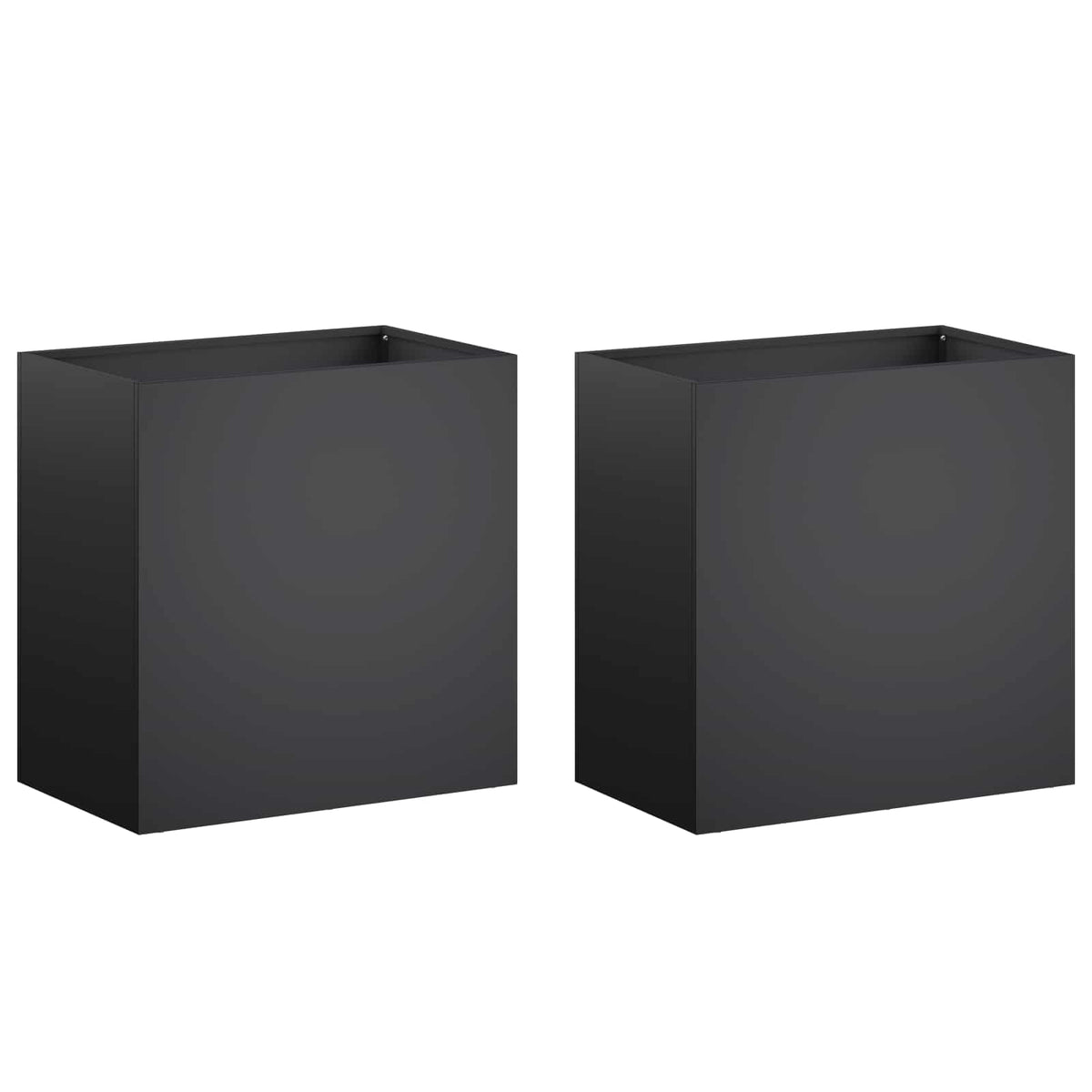 Garden Planter 2 pcs Black 50 x 30 x 50 cm Cold-rolled Steel