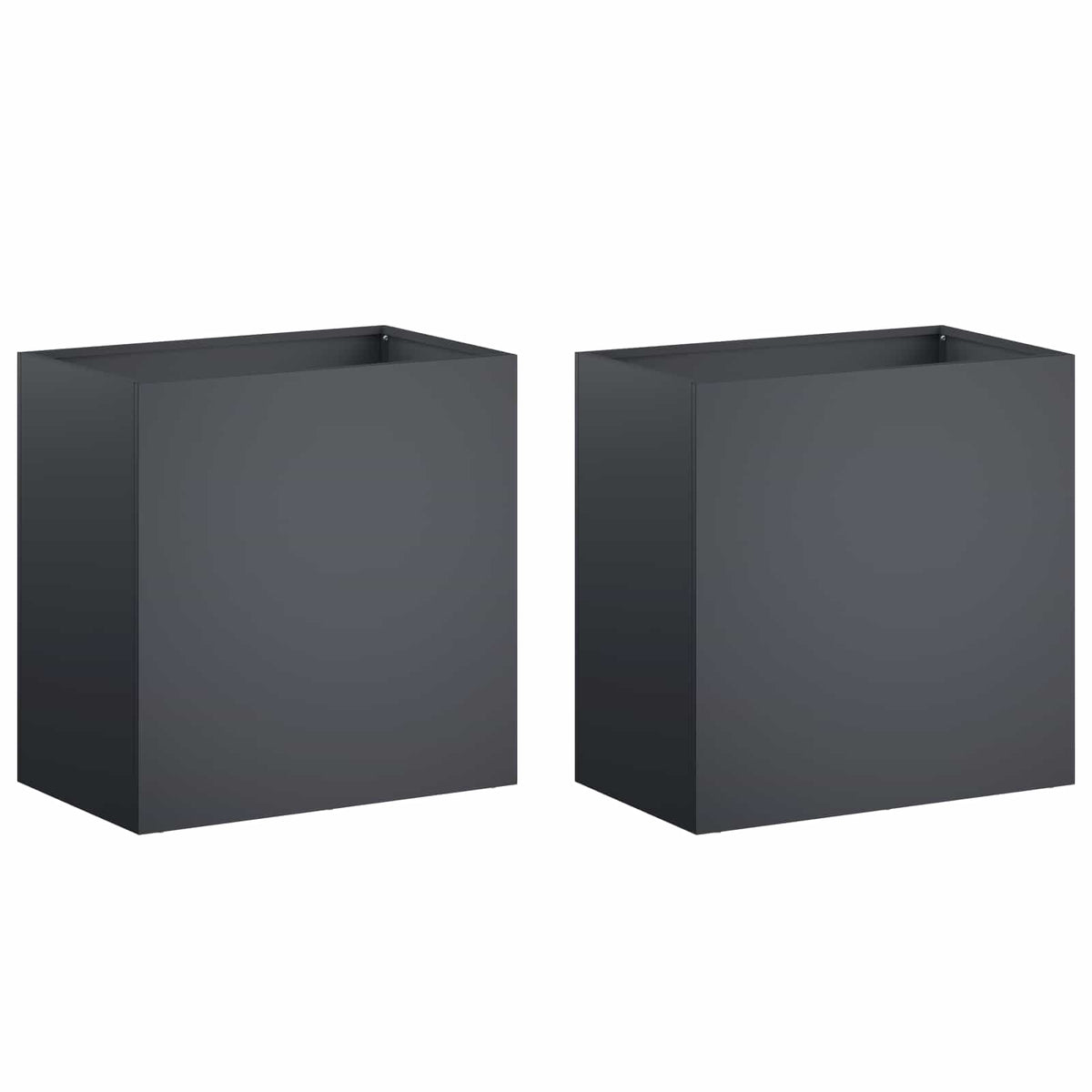 Garden Planter 2 pcs Anthracite 50 x 30 x 50 cm