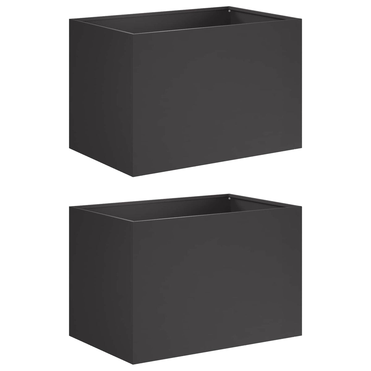 Garden Planter 2 pcs Black 50 x 40 x 40 cm Cold-rolled Steel