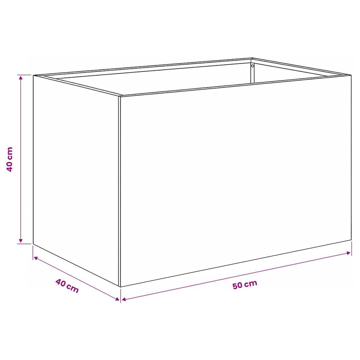 Garden Planter 2 pcs Anthracite 50 x 40 x 40 cm