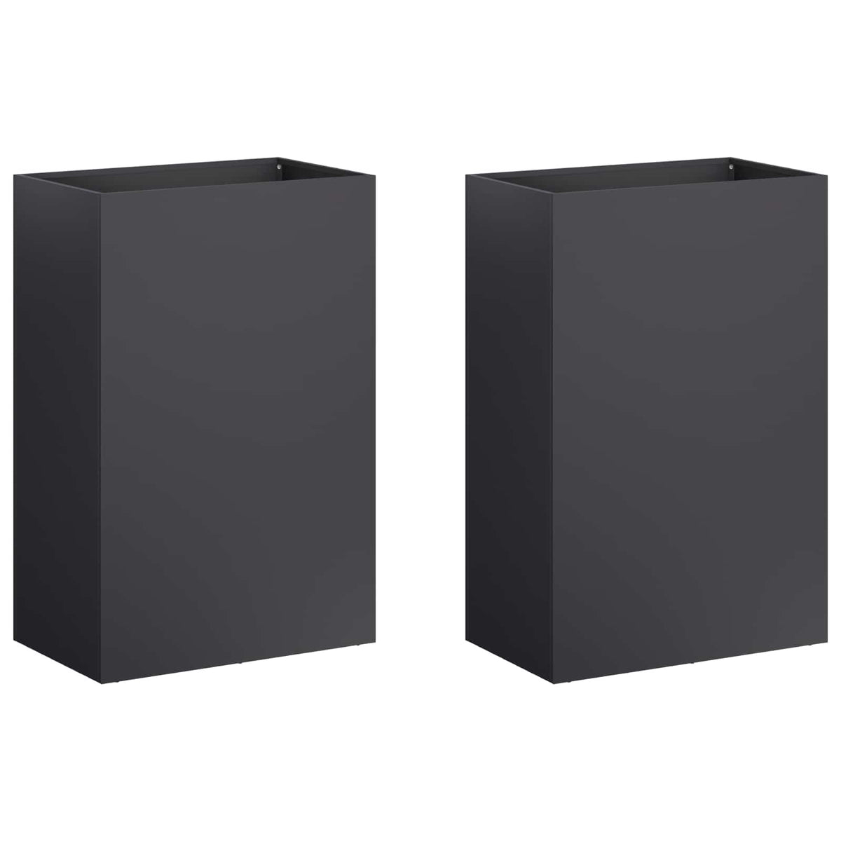 Garden Planter 2 pcs Black 50 x 40 x 75 cm Cold-rolled Steel