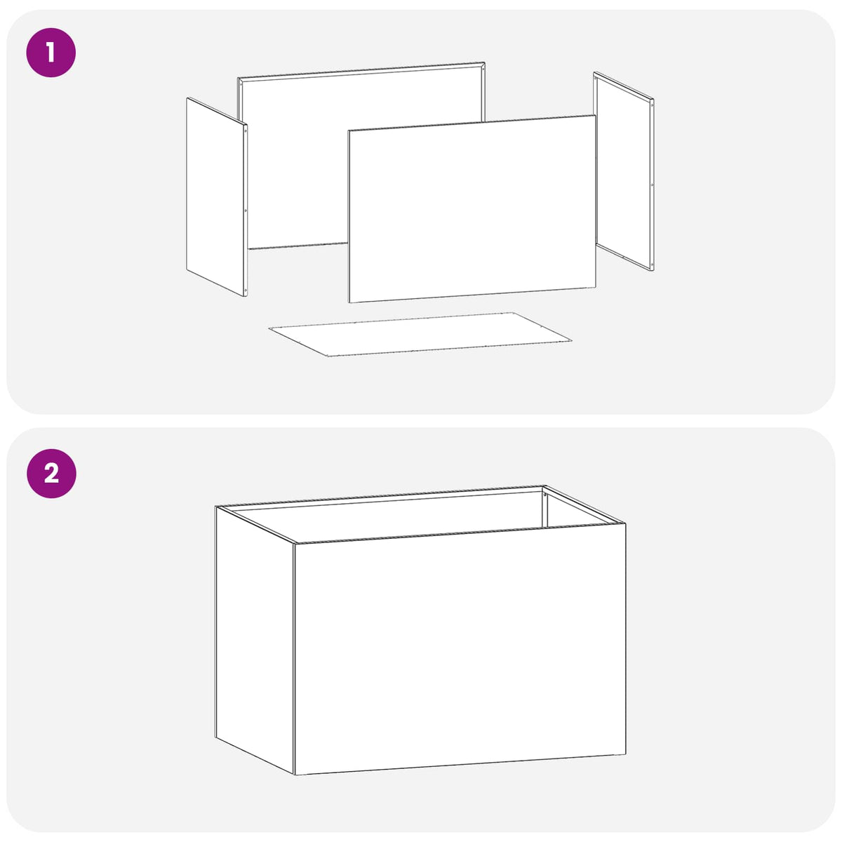 Garden Planter 2 pcs Anthracite 60 x 40 x 40 cm