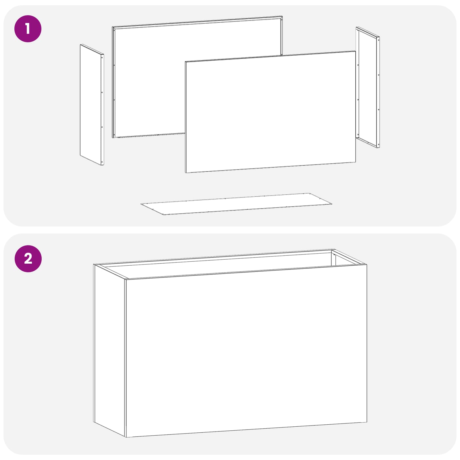 Garden Planter 2 pcs Black 80 x 40 x 50 cm Cold-rolled Steel