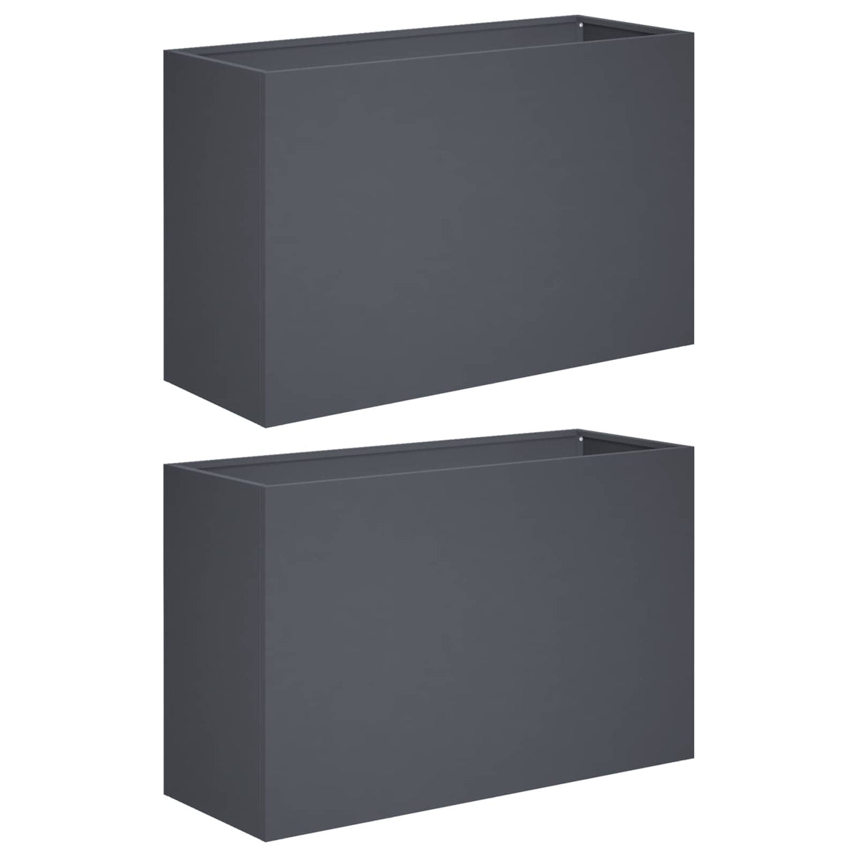 Garden Planter 2 pcs Anthracite 80 x 40 x 50 cm