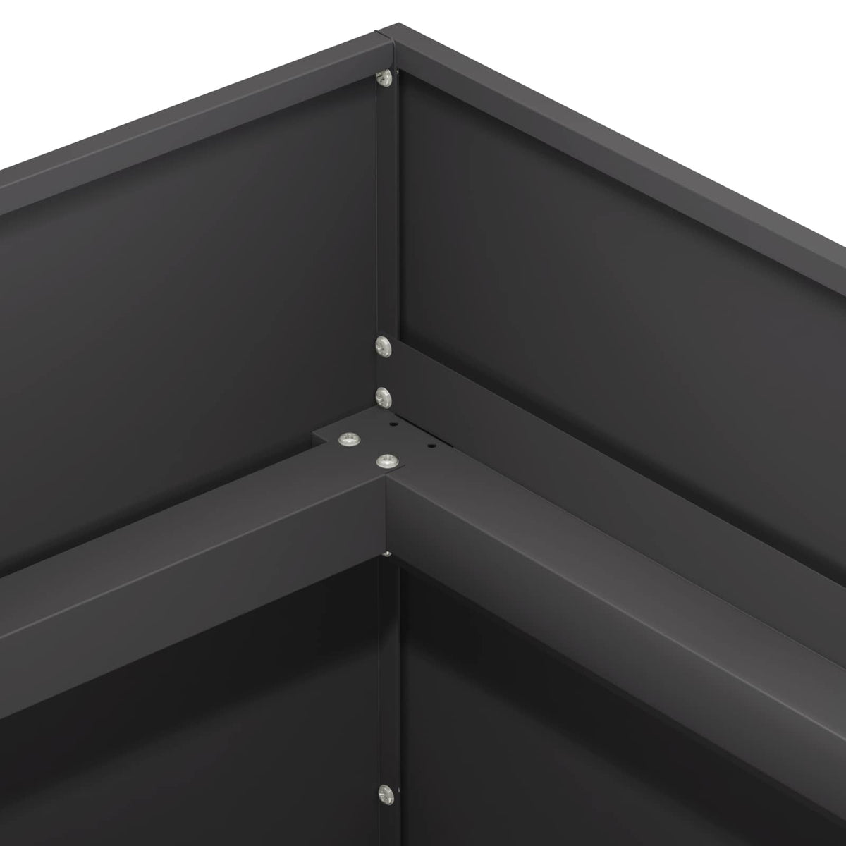 Garden Planter Black 80 x 80 x 60 cm Cold-rolled Steel