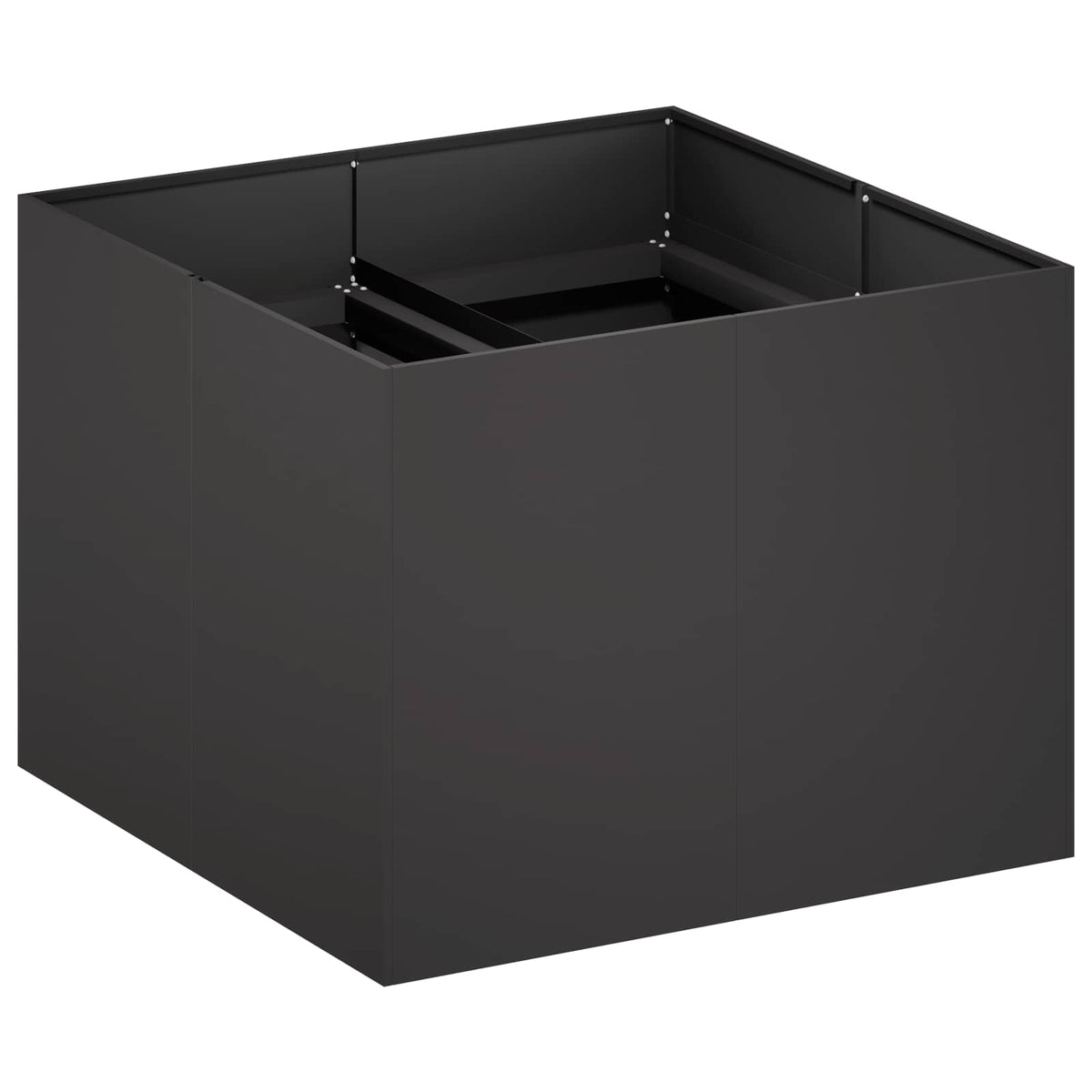 Garden Planter Black 80 x 80 x 60 cm Cold-rolled Steel
