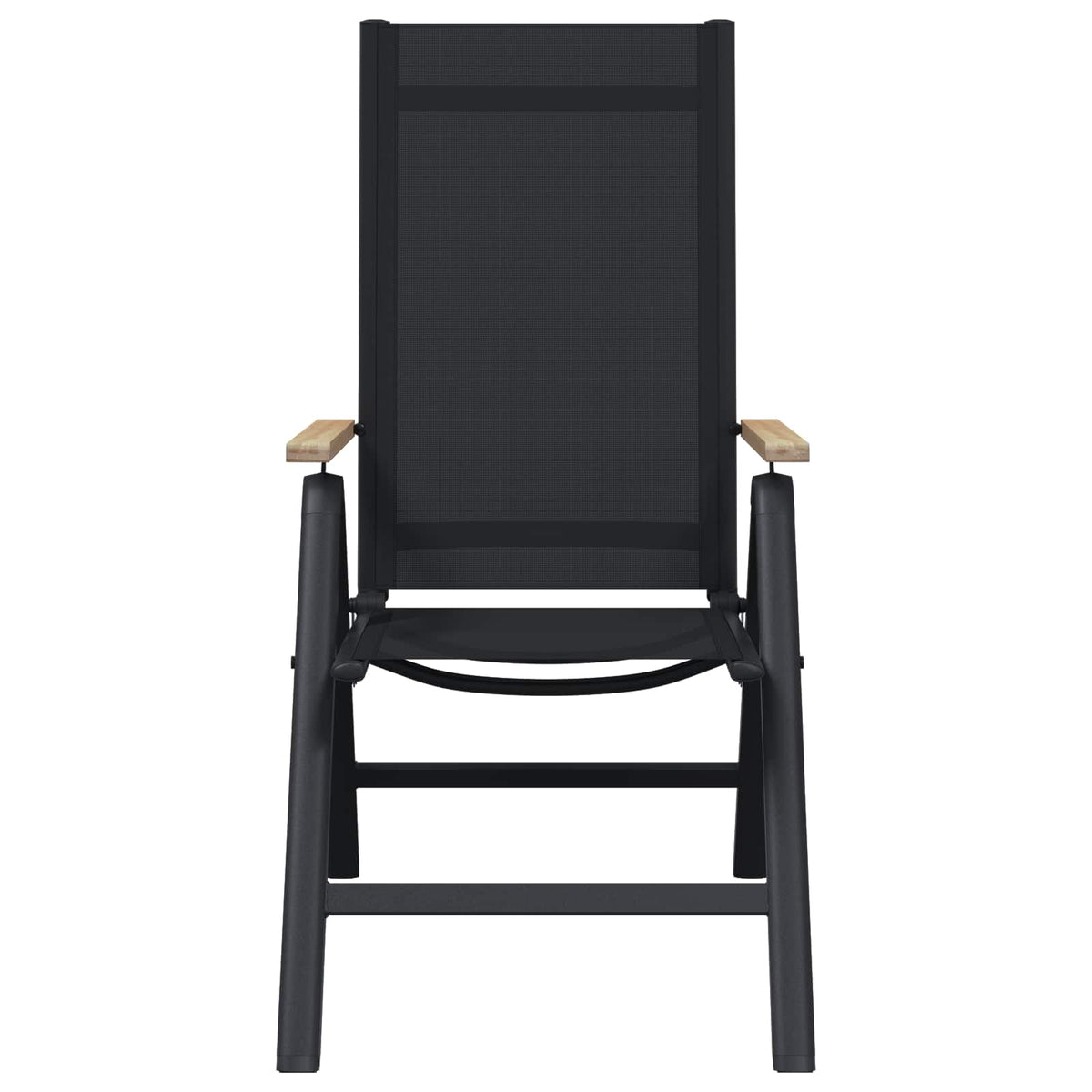 Reclining Garden Chairs 2 pcs Black 58 x 73 x 111.5 cm
