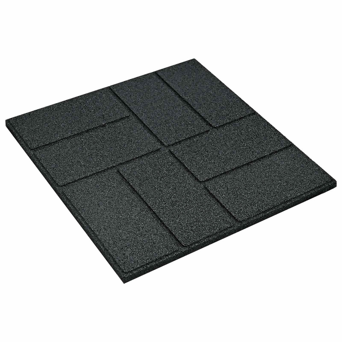 Stepping Stone 6 pcs Black 40.5 x 40.5 x 2 cm Rubber