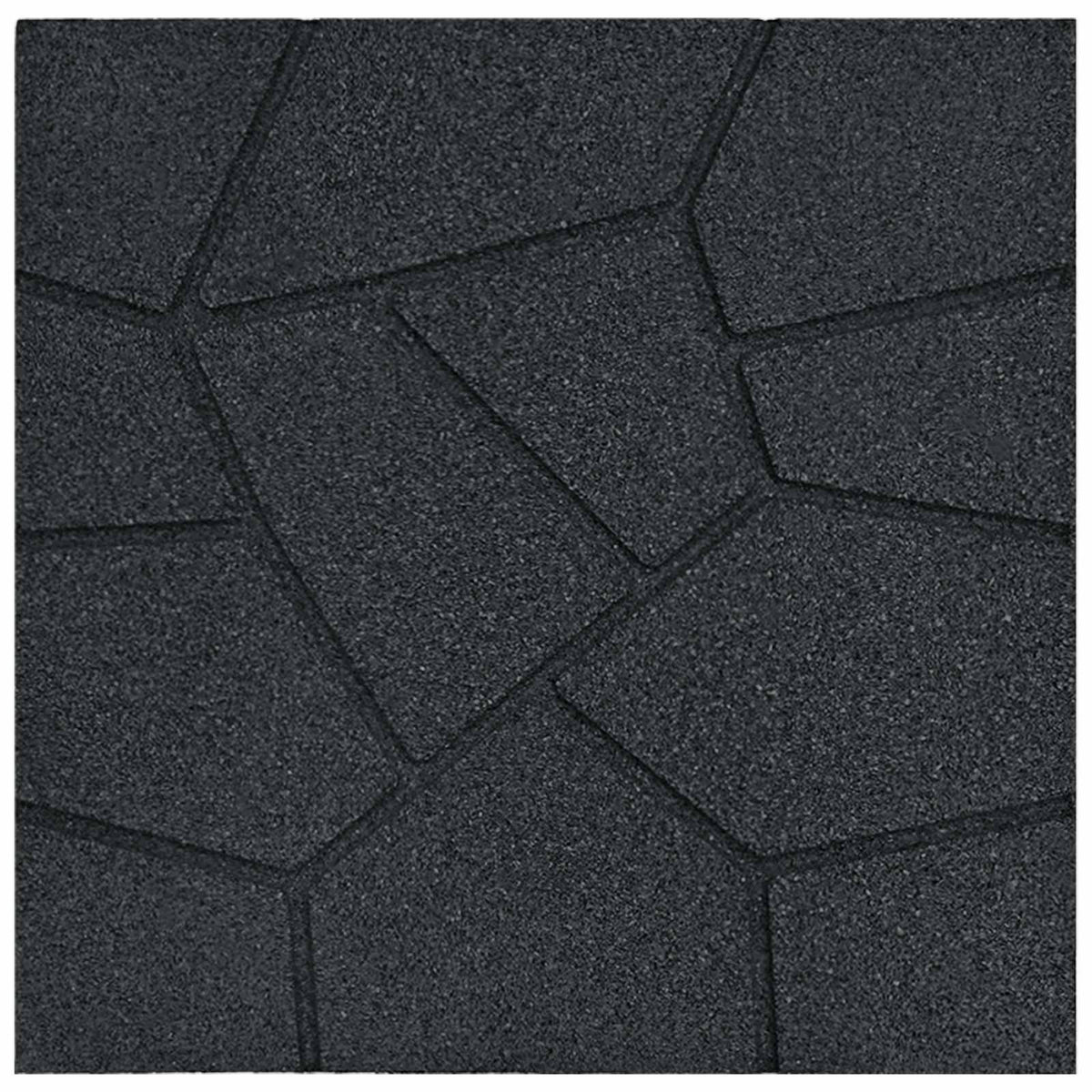 Stepping Stone 6 pcs Black 40.5 x 40.5 x 2 cm Rubber