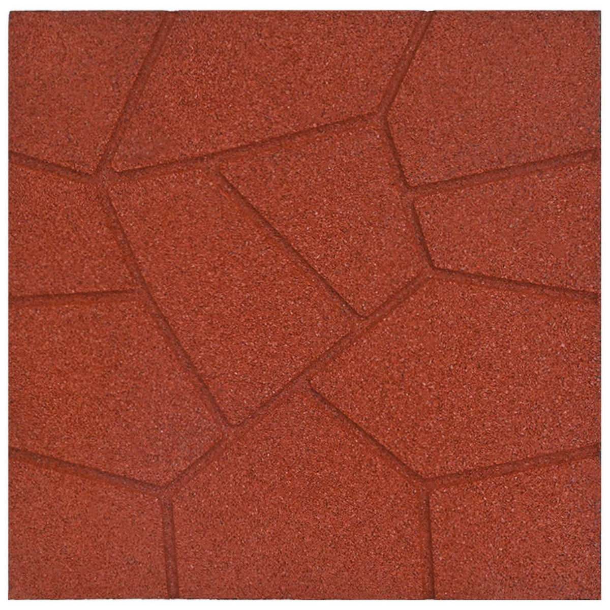Stepping Stone 6 pcs Red 40.5 x 40.5 x 2 cm Rubber