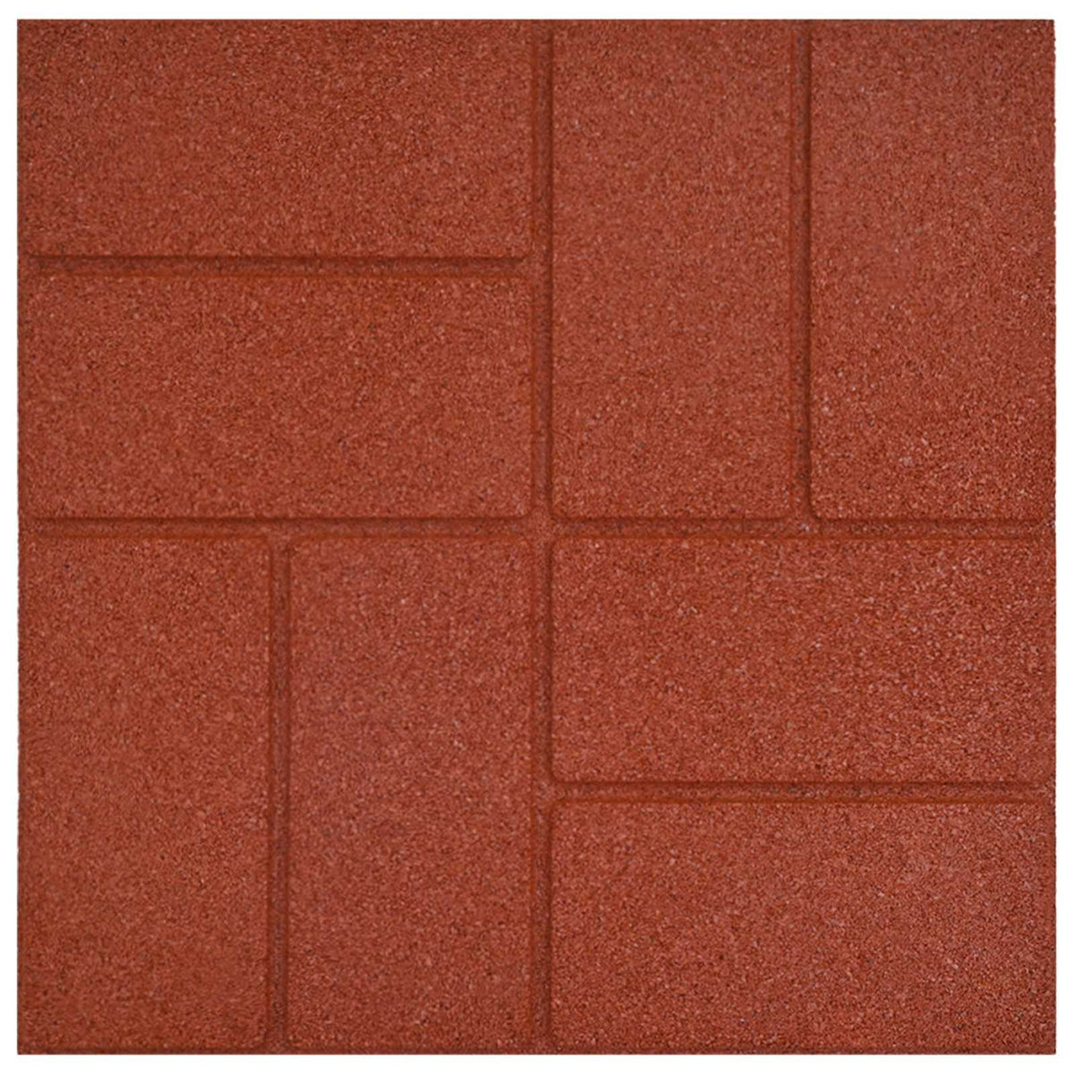 Stepping Stone 6 pcs Red 40.5 x 40.5 x 2 cm Rubber