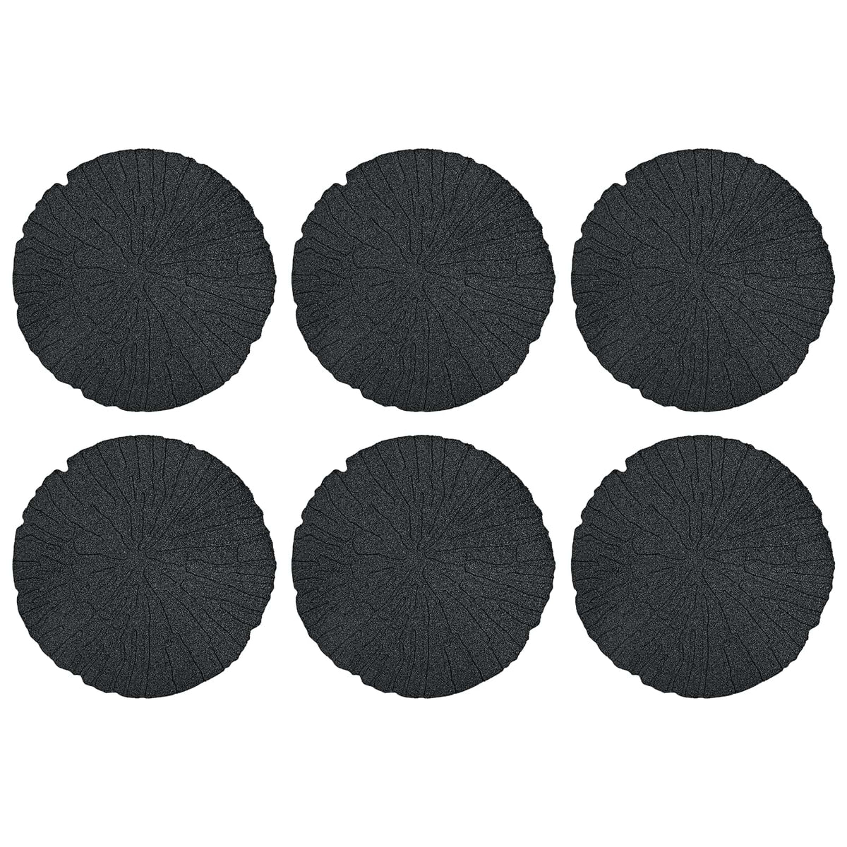 Stepping Stone 6 pcs Black Ø 45 x 1.8 cm Rubber
