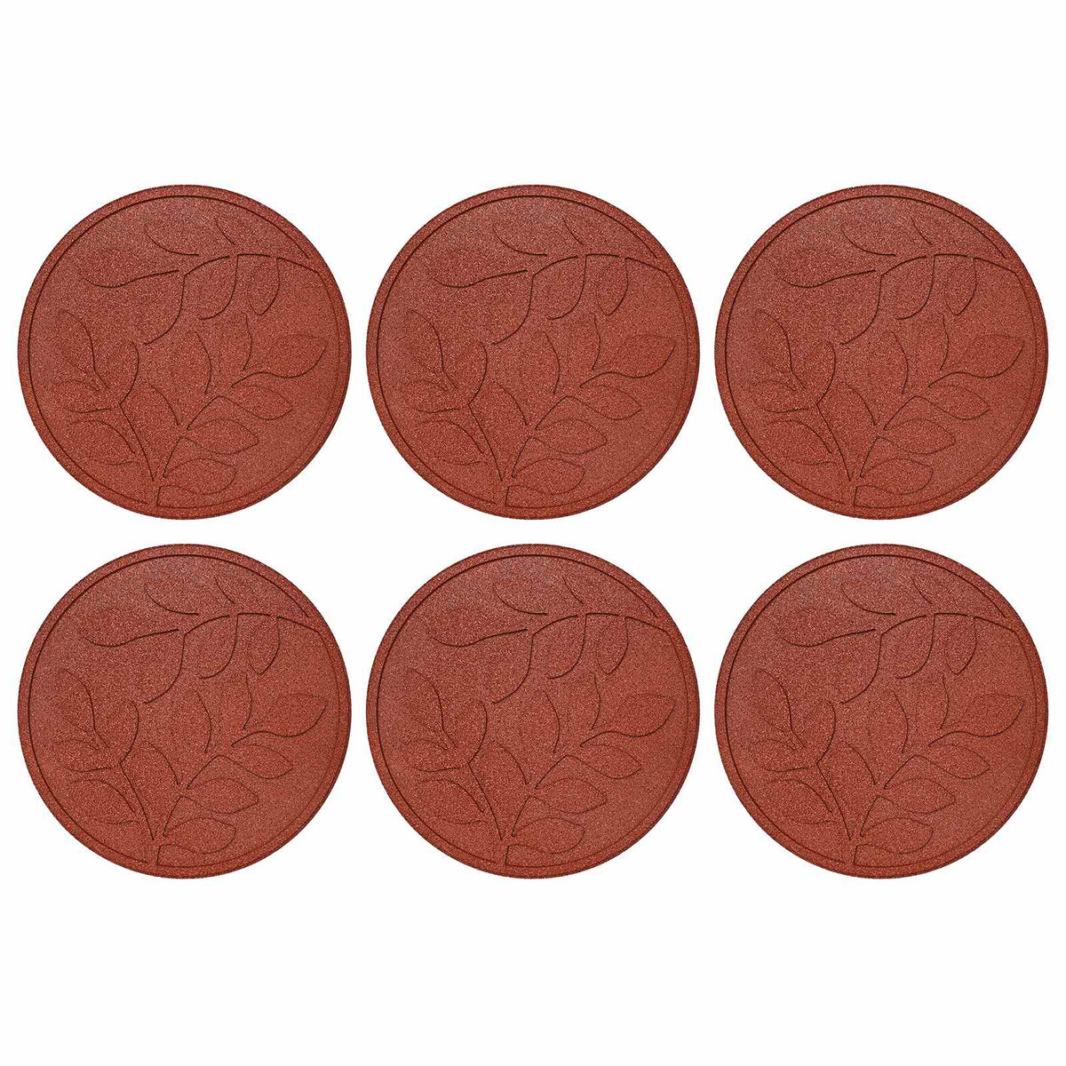 Stepping Stone 6 pcs Red Ø 44 x 2 cm Rubber