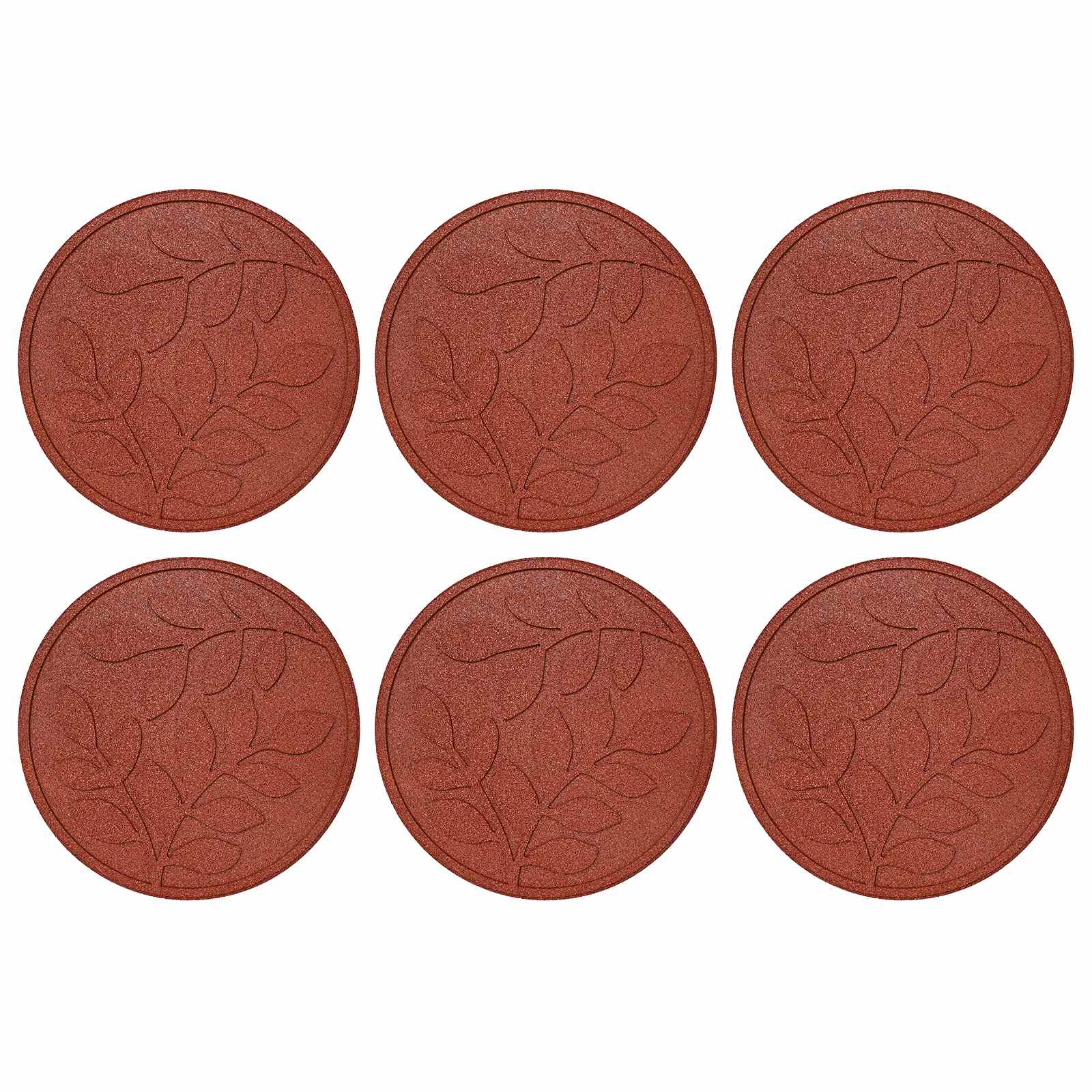 Stepping Stone 6 pcs Red Ø 44 x 2 cm Rubber
