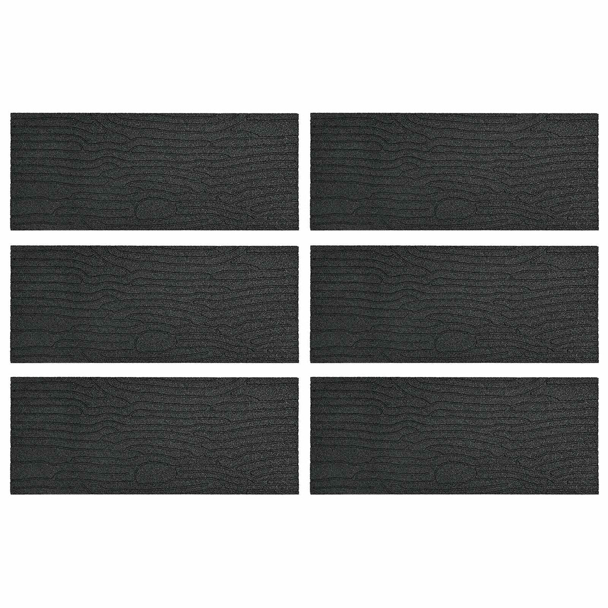 Stepping Stone 6 pcs Black 60.5 x 25 x 2 cm Rubber