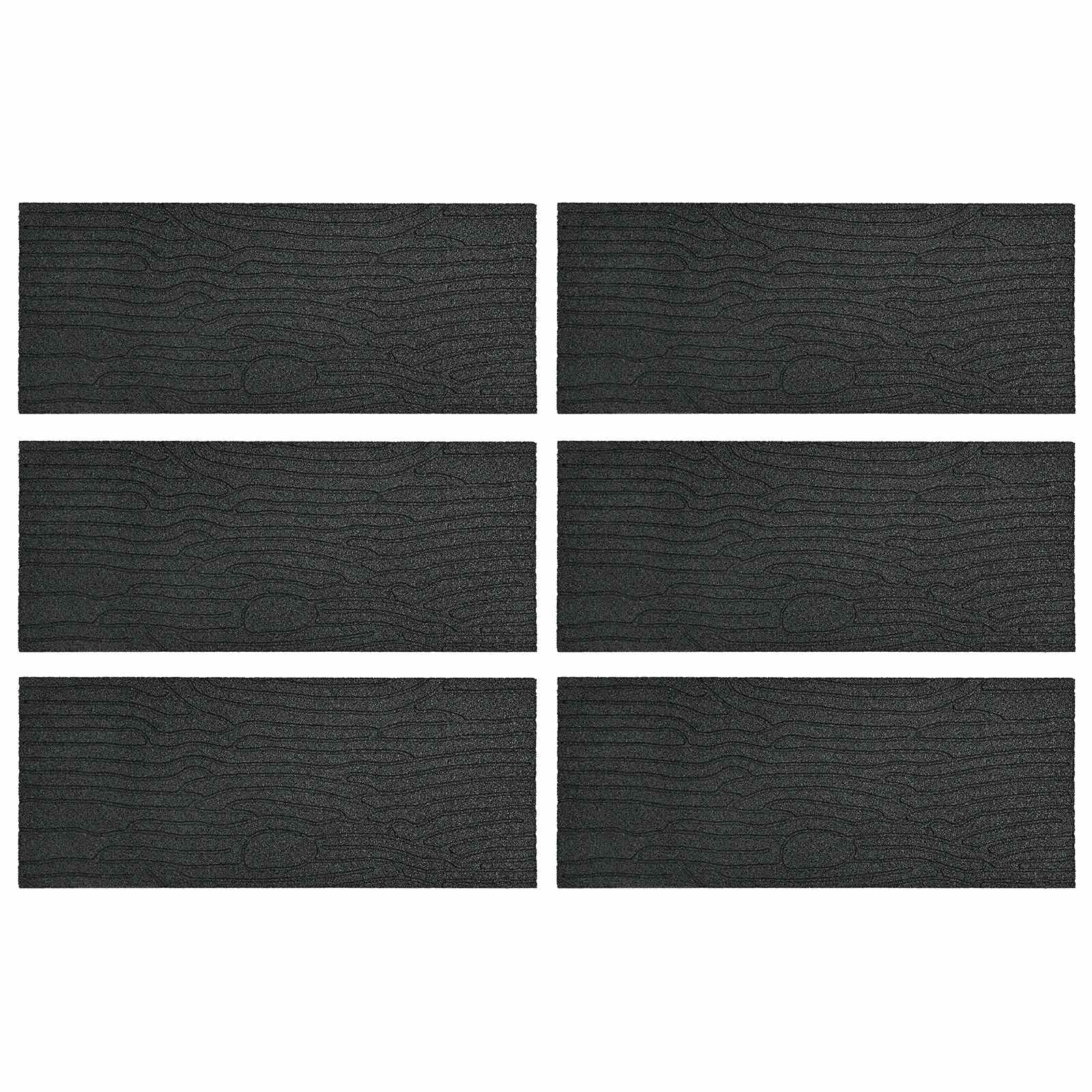 Stepping Stone 6 pcs Black 60.5 x 25 x 2 cm Rubber