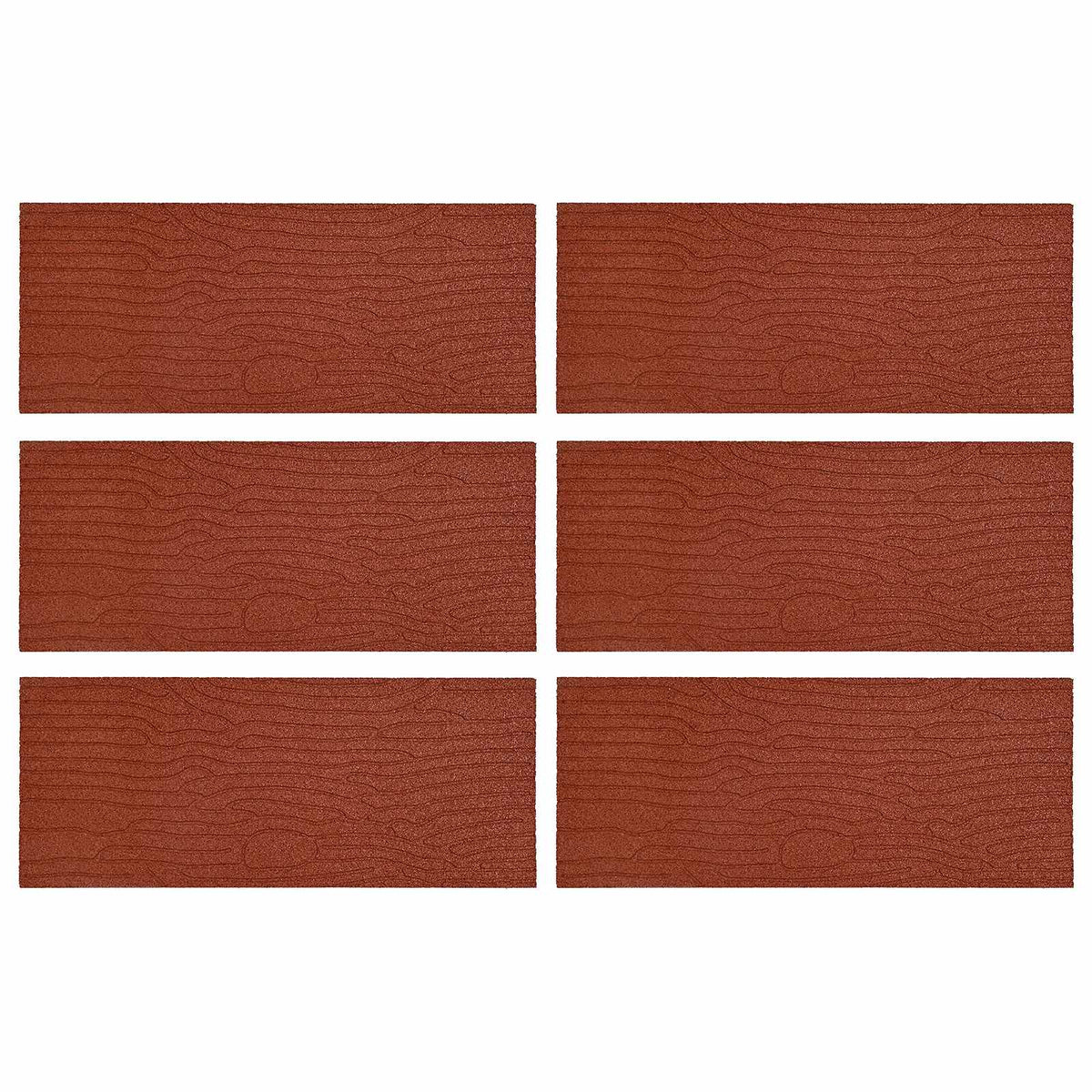 Stepping Stone 6 pcs Red 60.5 x 25 x 2 cm Rubber