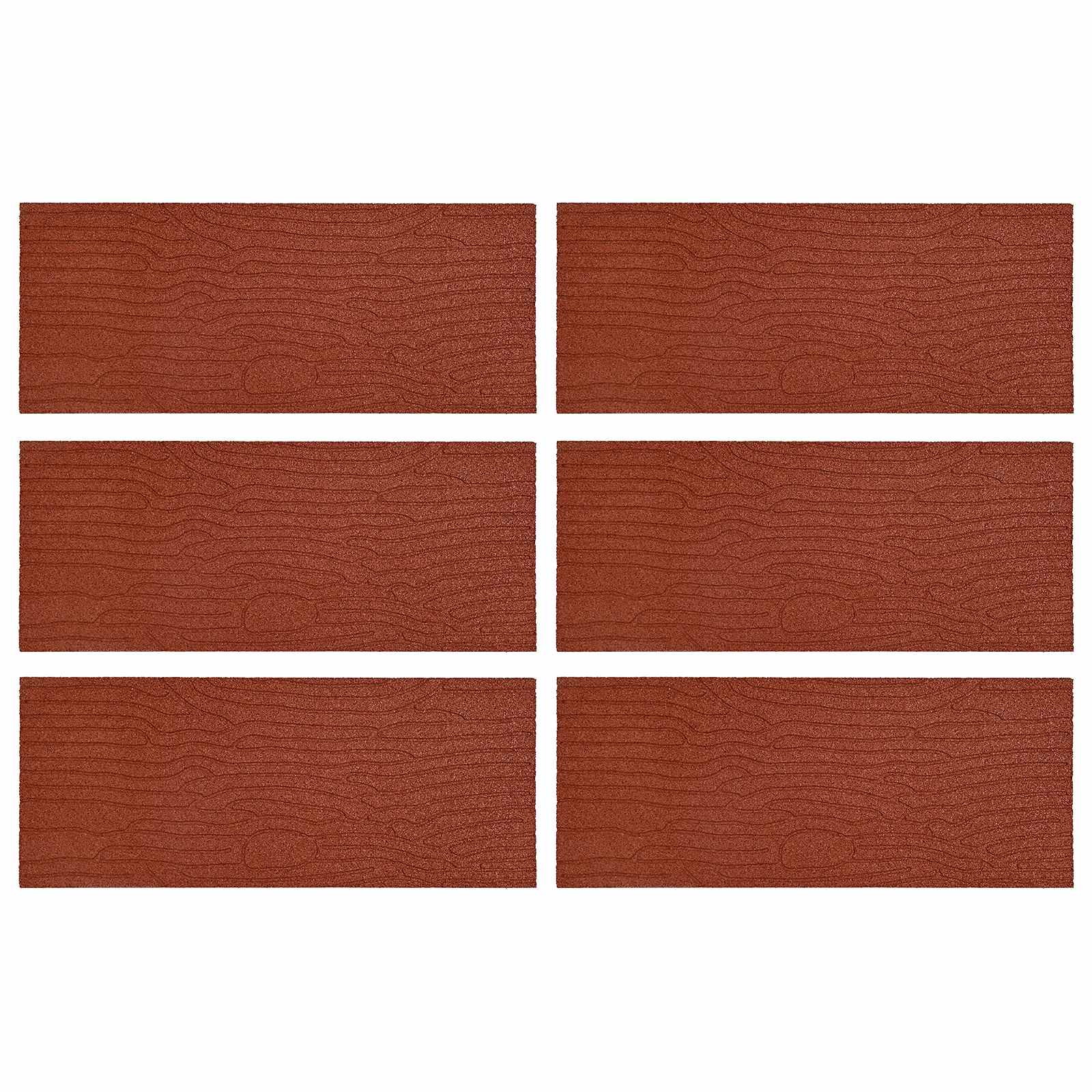 Stepping Stone 6 pcs Red 60.5 x 25 x 2 cm Rubber