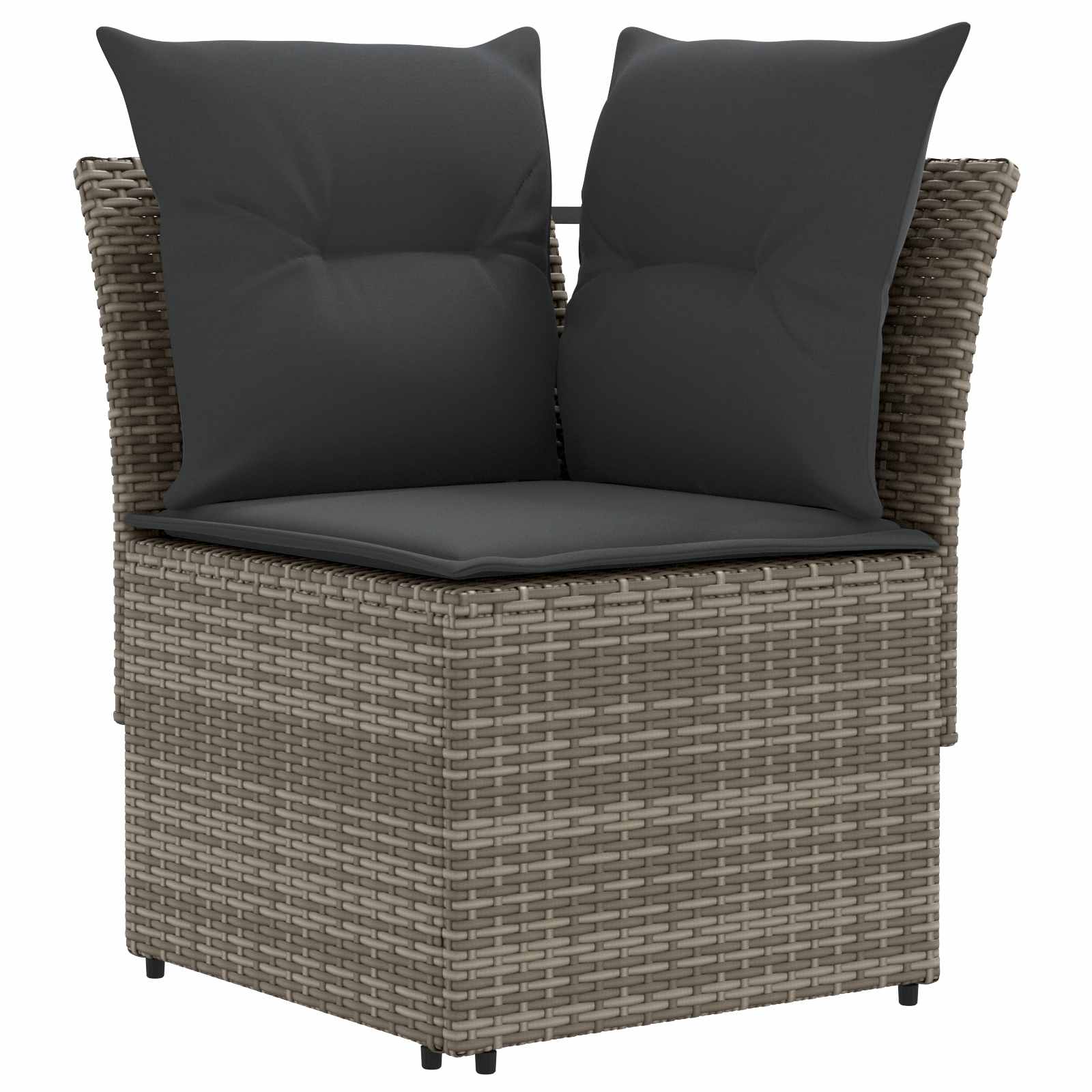 Furniture Sets with Pillow 6 pcs Grey and Dark Grey PE Rattan