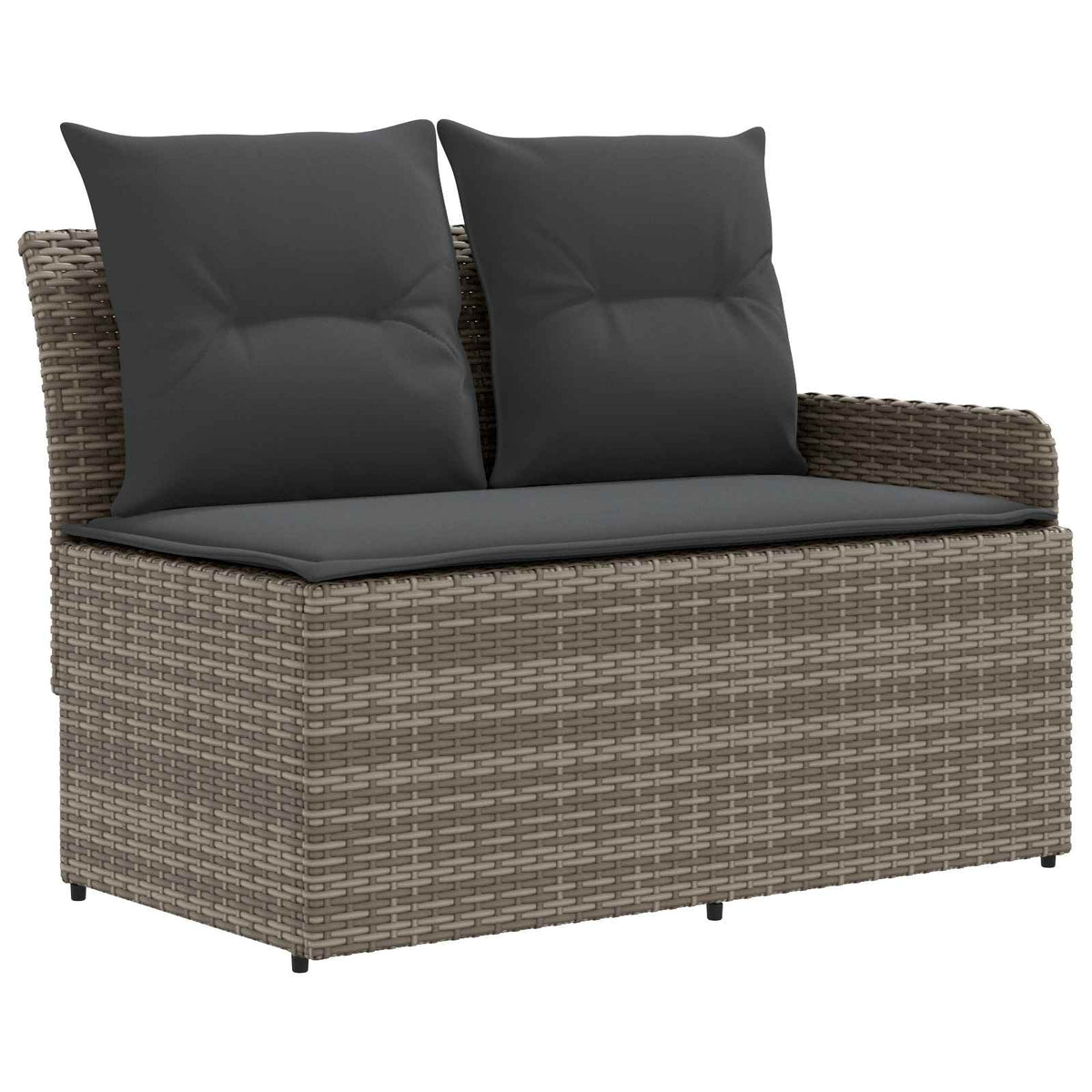 Furniture Sets with Pillow 6 pcs Grey and Dark Grey PE Rattan