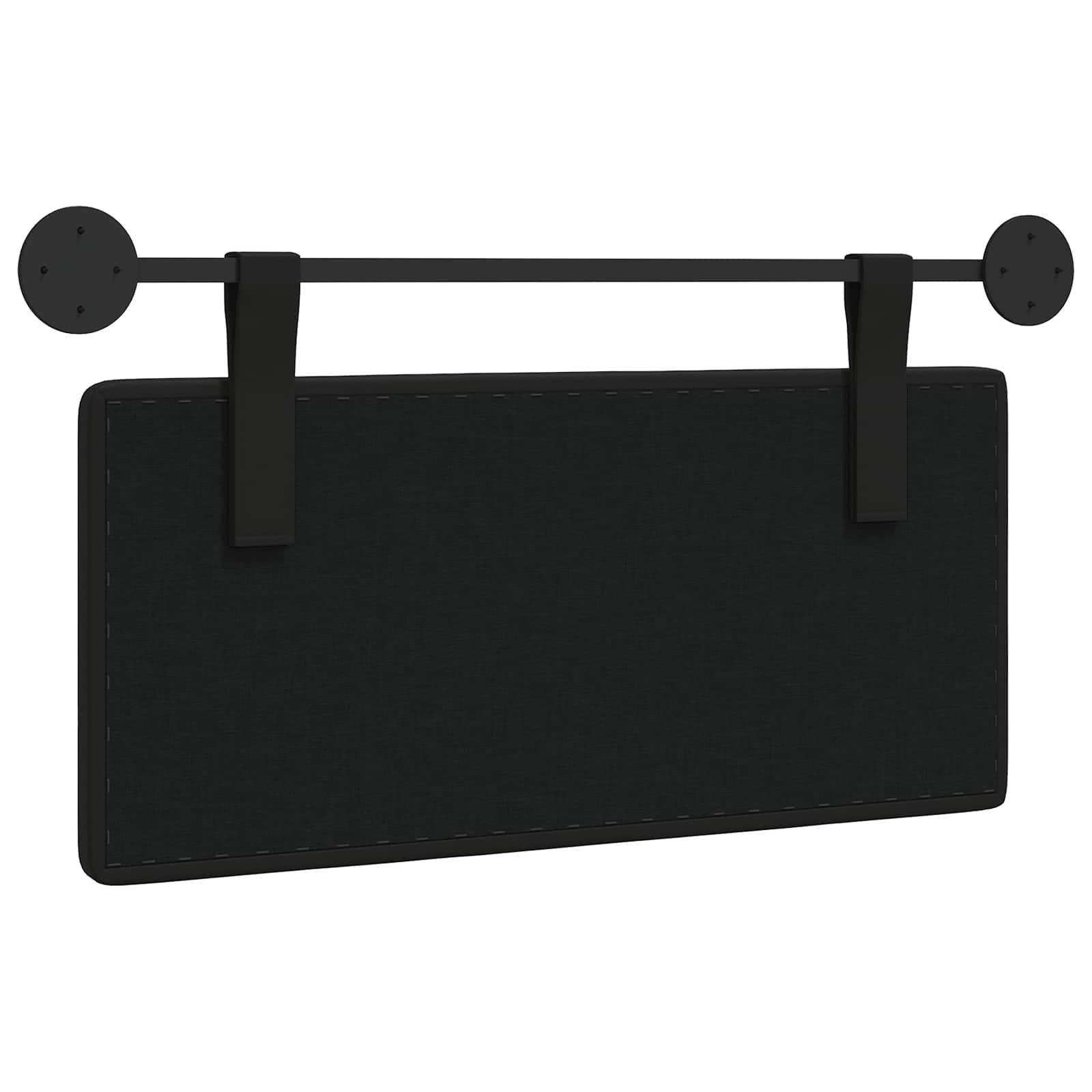 Hanging Headboard Black Faux Leather