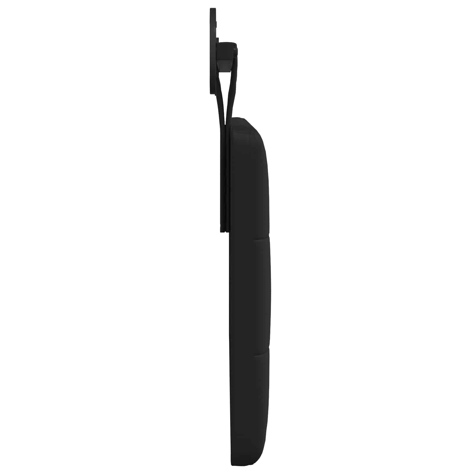 Hanging Headboard Black Faux Leather