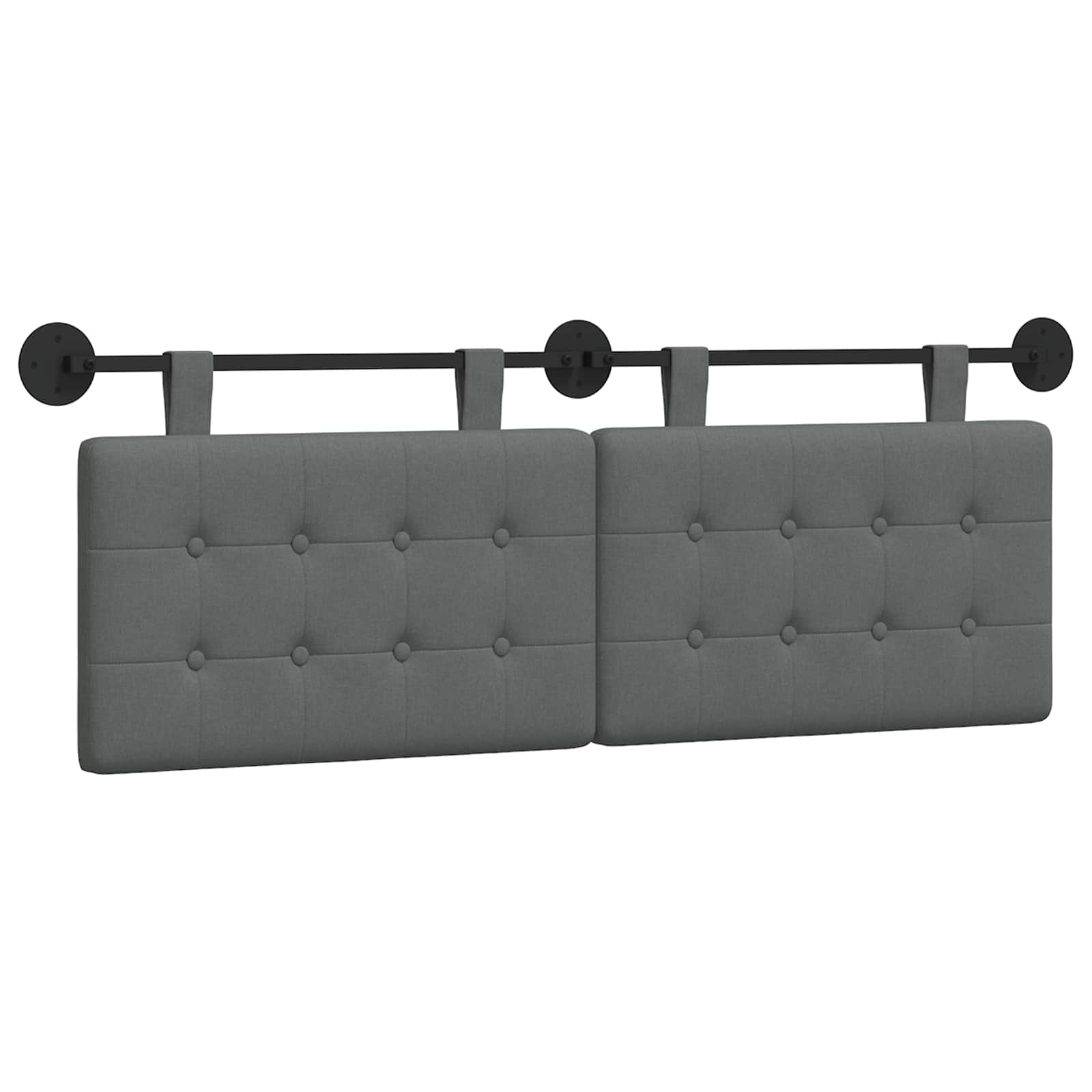 Hanging Headboard Dark Grey Fabric
