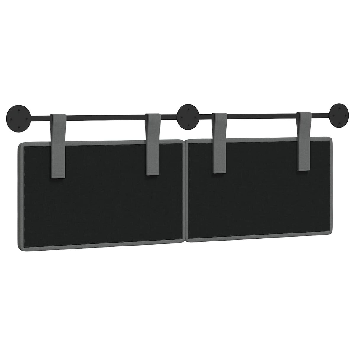 Hanging Headboard Dark Grey Fabric
