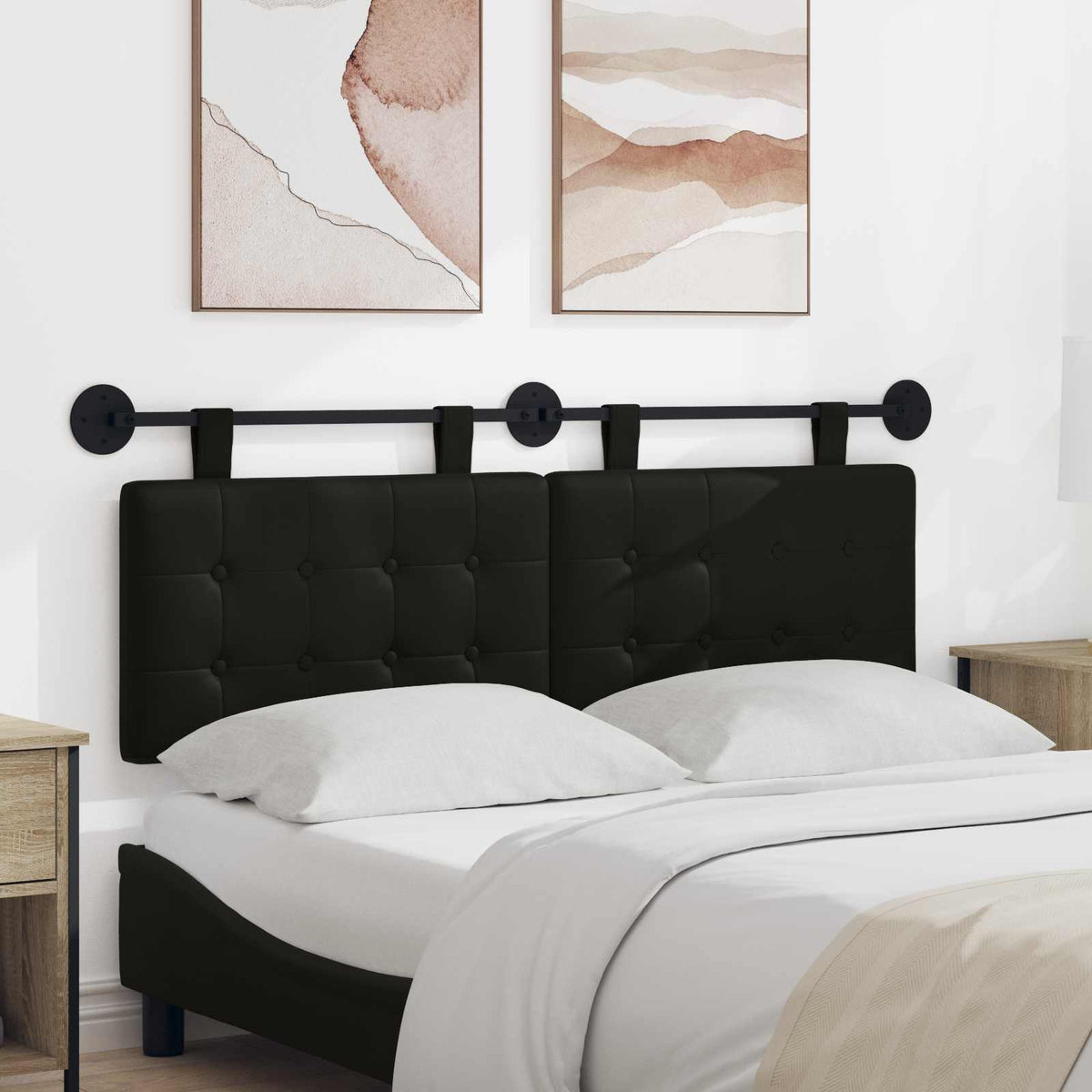 Hanging Headboard Faux Leather