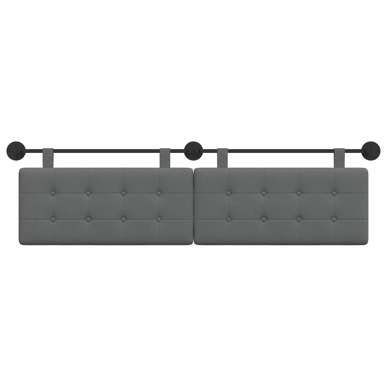 Hanging Headboard Dark Grey Fabric
