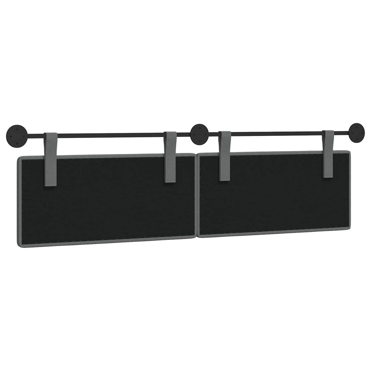 Hanging Headboard Dark Grey Fabric