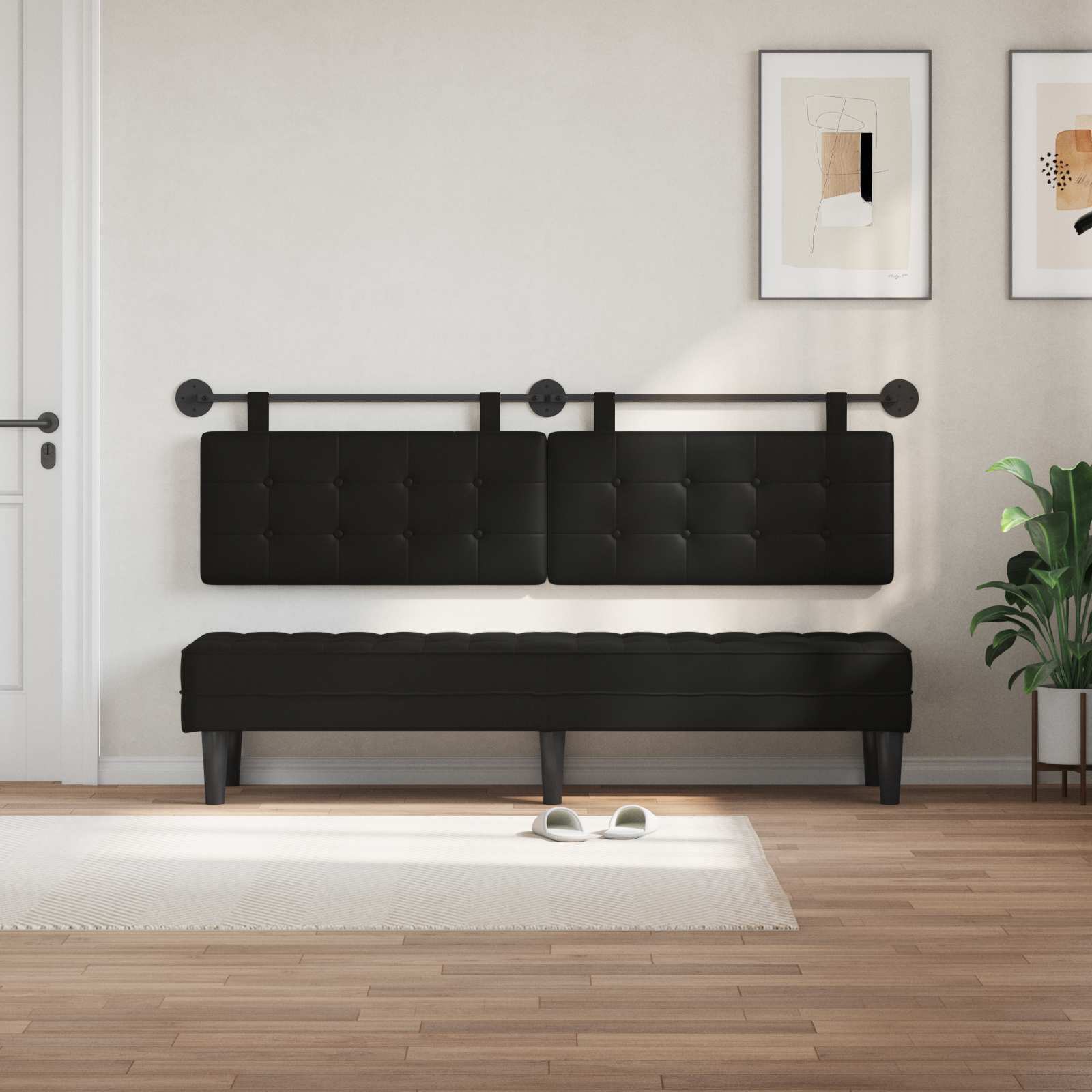 Hanging Headboard Faux Leather