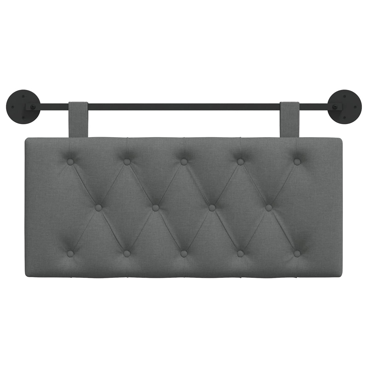 Hanging Headboard Dark Grey Fabric